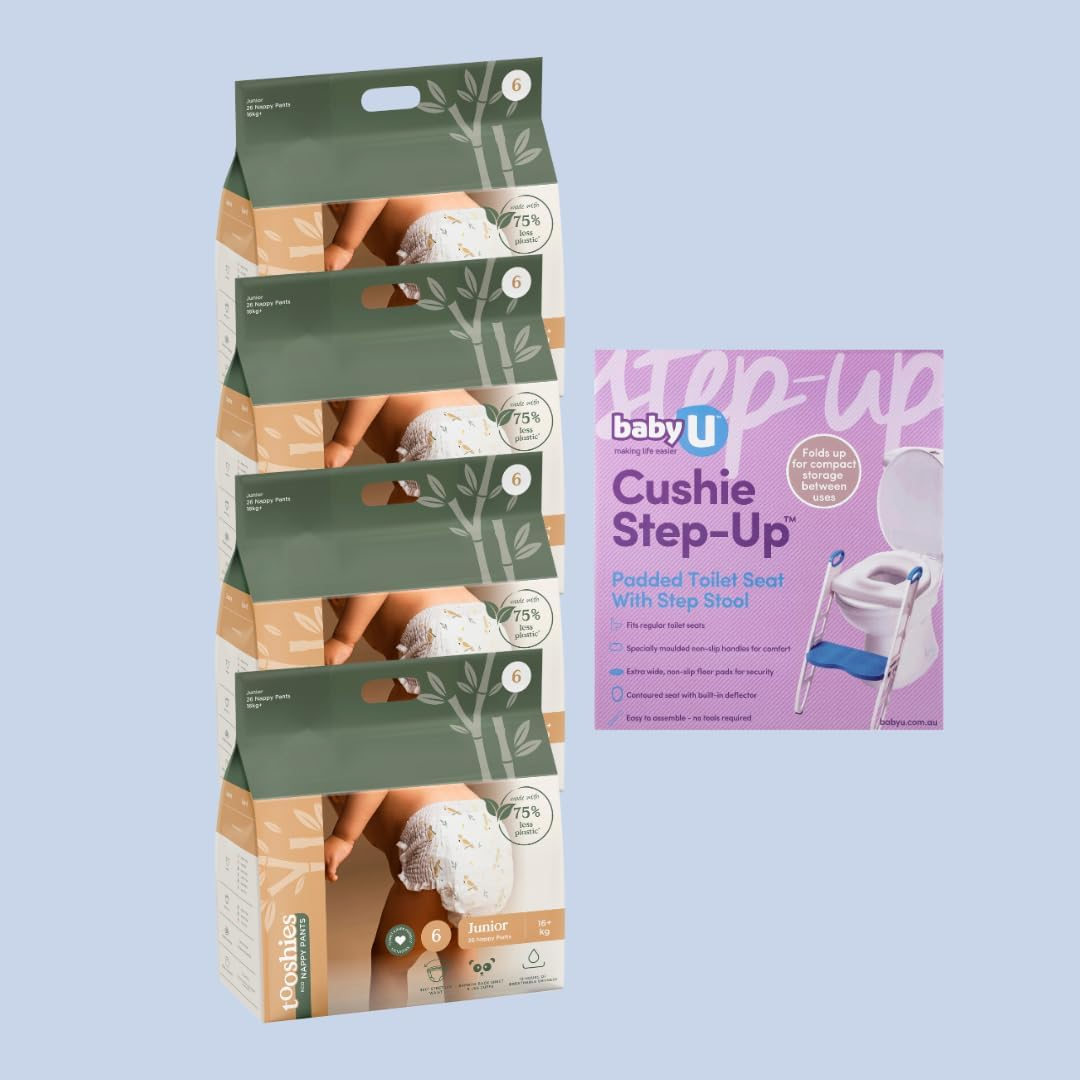 Tooshies & Baby U Toilet Training Bundle 4 - Tooshies Eco Nappy Pants Size 6 Junior + Babyu Cushie Step Up image number 2