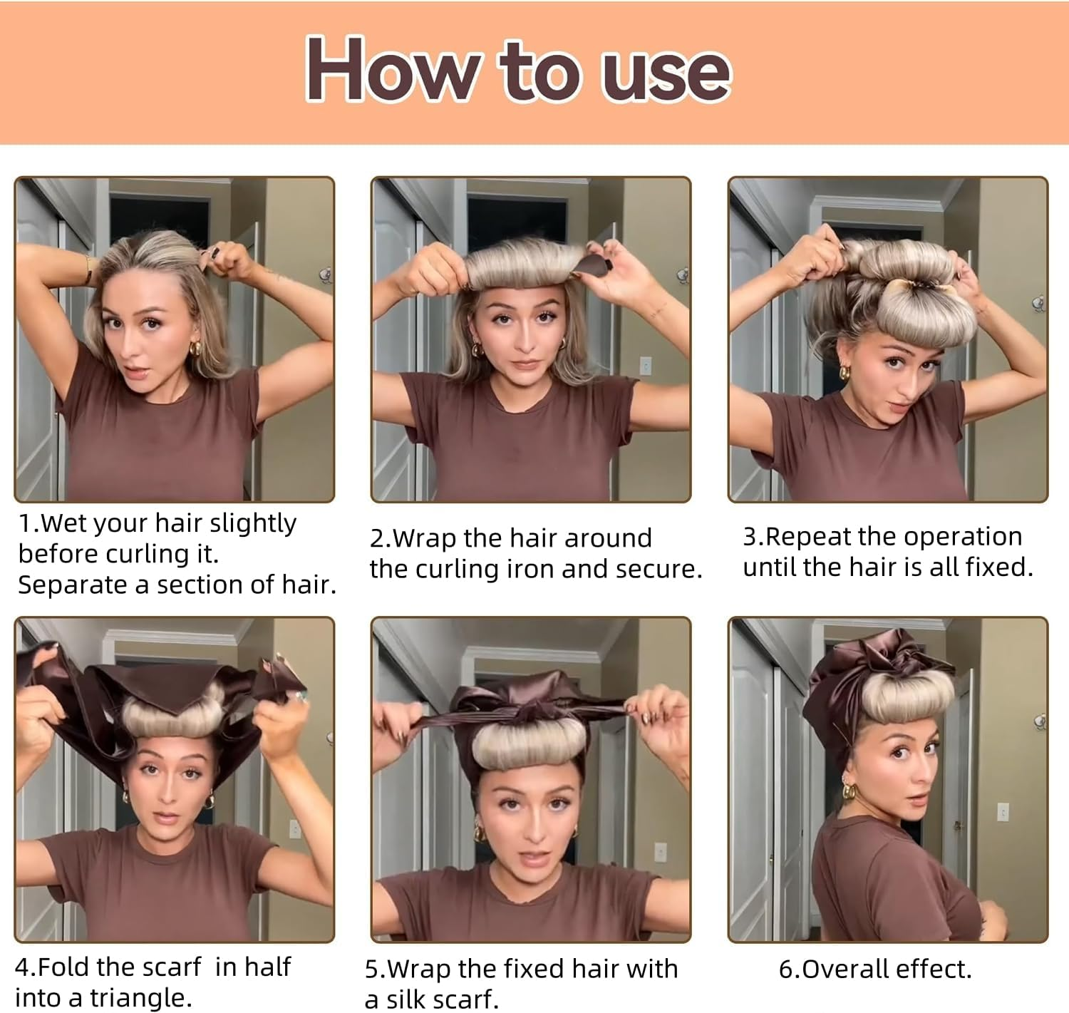 Heatless Overnight Hair Curling Set Heatless Curling Rod Hair Rollers for Long Hair and Short Hair Soft Satin Sleeping Lazy Curler Set with Headband Wrap for DIY Hair Styling Tools (Black, 3 Rod)