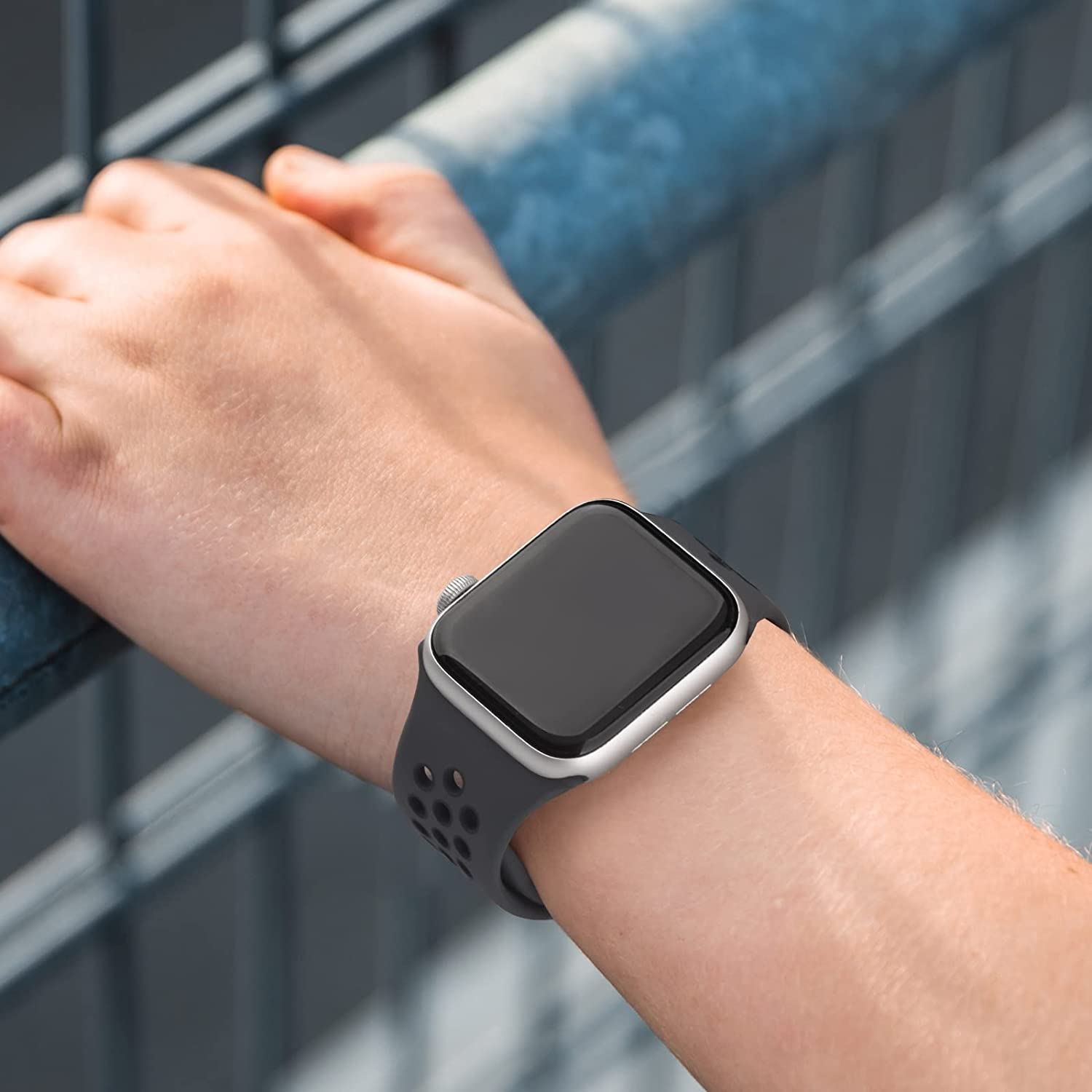 [2 Pack]Silicone Bands for Apple Watch Band 49Mm 45Mm 44Mm 42Mm 41Mm 40Mm 38Mm, Soft Adjustable Sport Two Colors Strap Women/Men for Iwatch Ultra/Iwatch Series 9/8/7/SE/6/5/4/3/2/1 image number 1