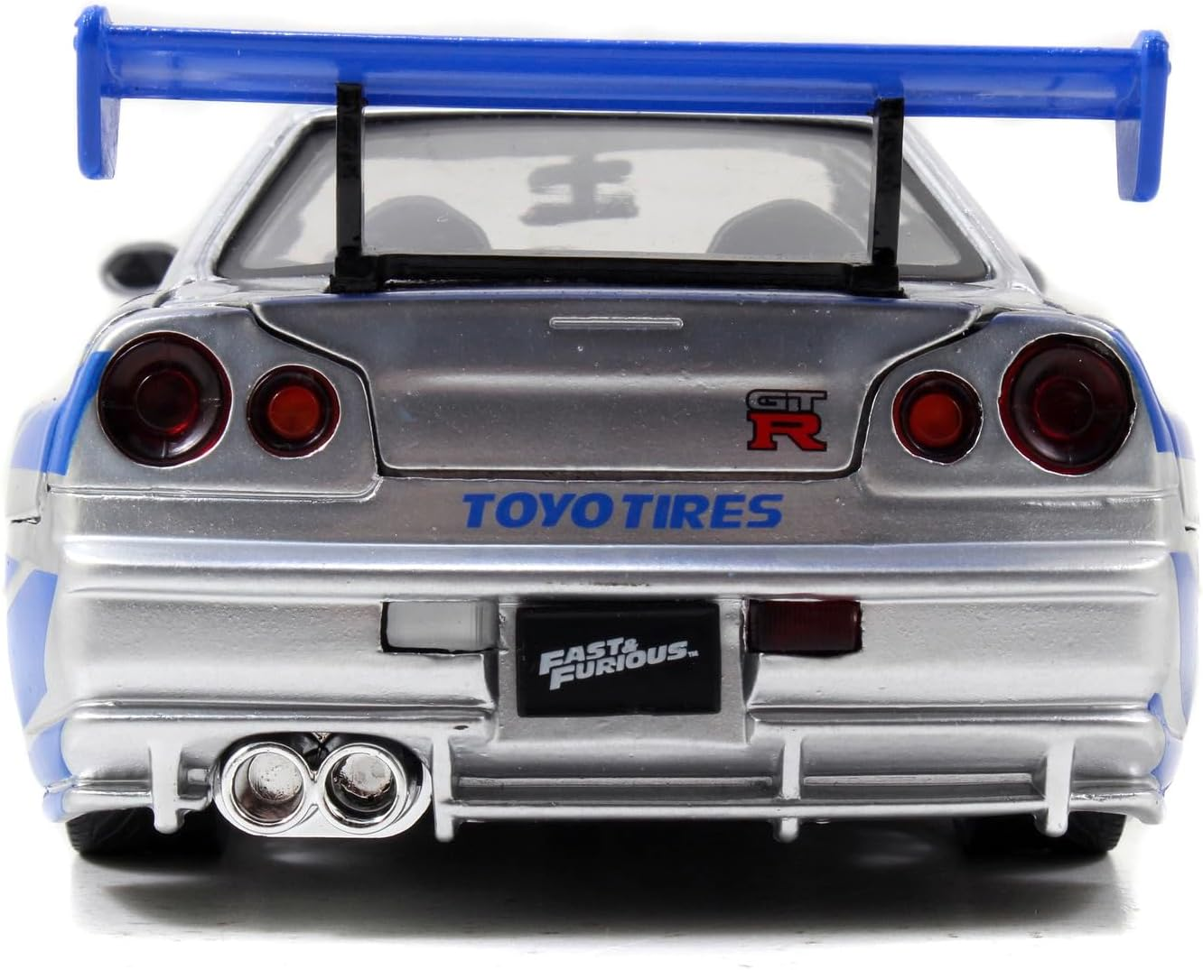 Jada Metal Fast and Furious 1 Diecast Nissan Gt R R34 Vehicle, Pack of 1, Silver - Multi-Colored image number 2