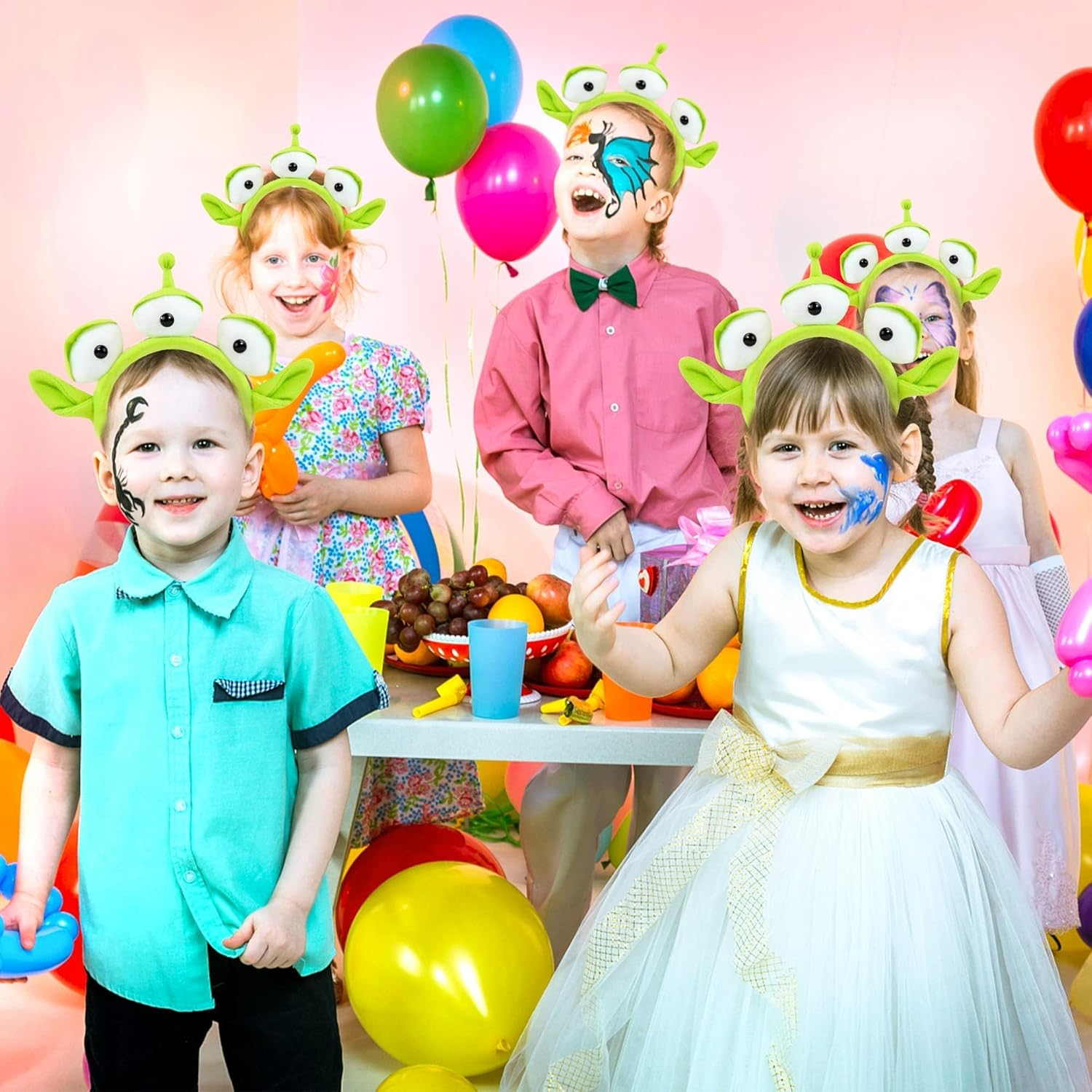 PKONEWNO Alien Headband Alien Consume Toy Stretchy Monster Headband Plush Eyeball Accessories for Toy Story Party Cosplay image number 2