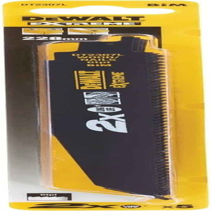 Dewalt DT2307L-QZ Bimetal Reciprocating Blades (5 Piece), 8.98" image number 4