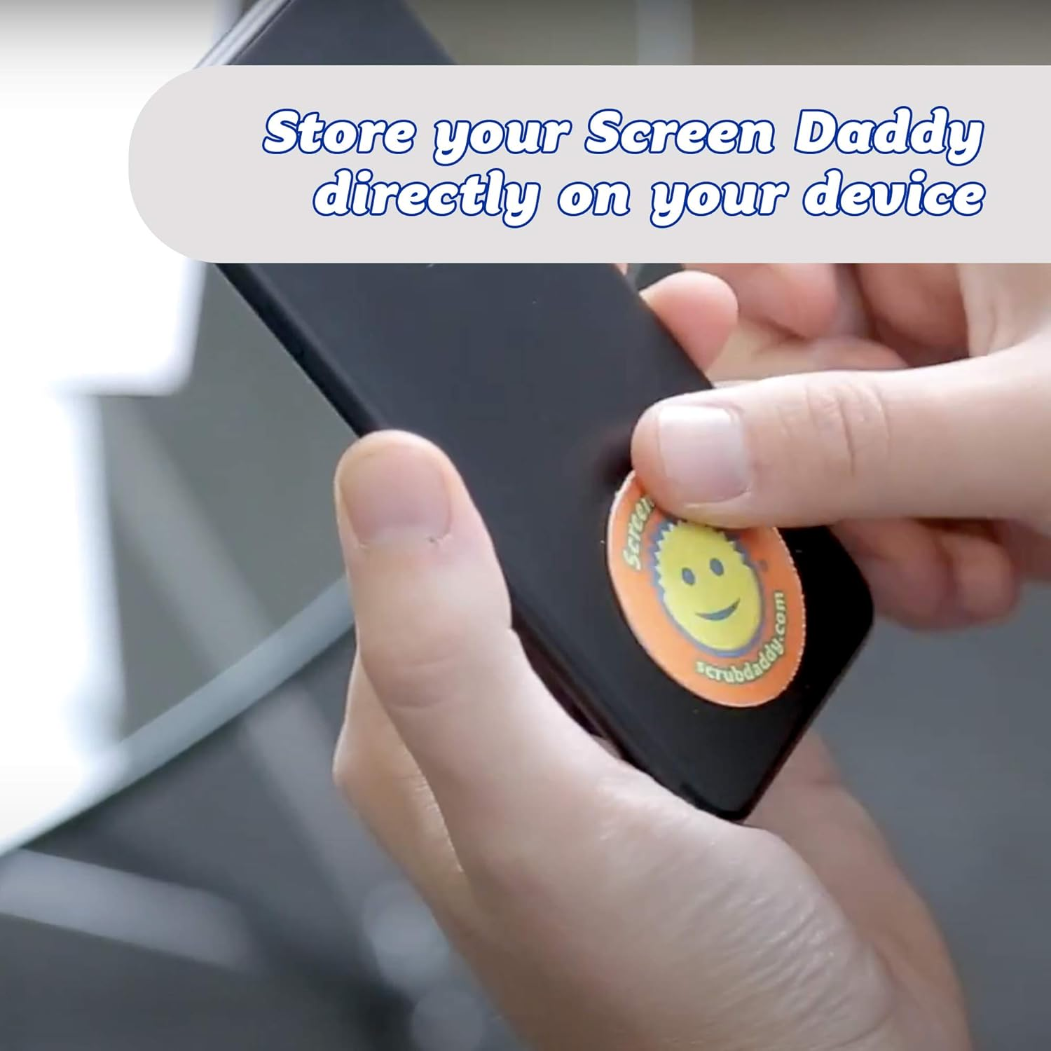 Screen Daddy Colors (3 Pack) - Microfiber Cleaning Pad for Phones, Tablet, Glasses - Sticky Gel Backing on Device Storage - Washable and Reusable image number 1