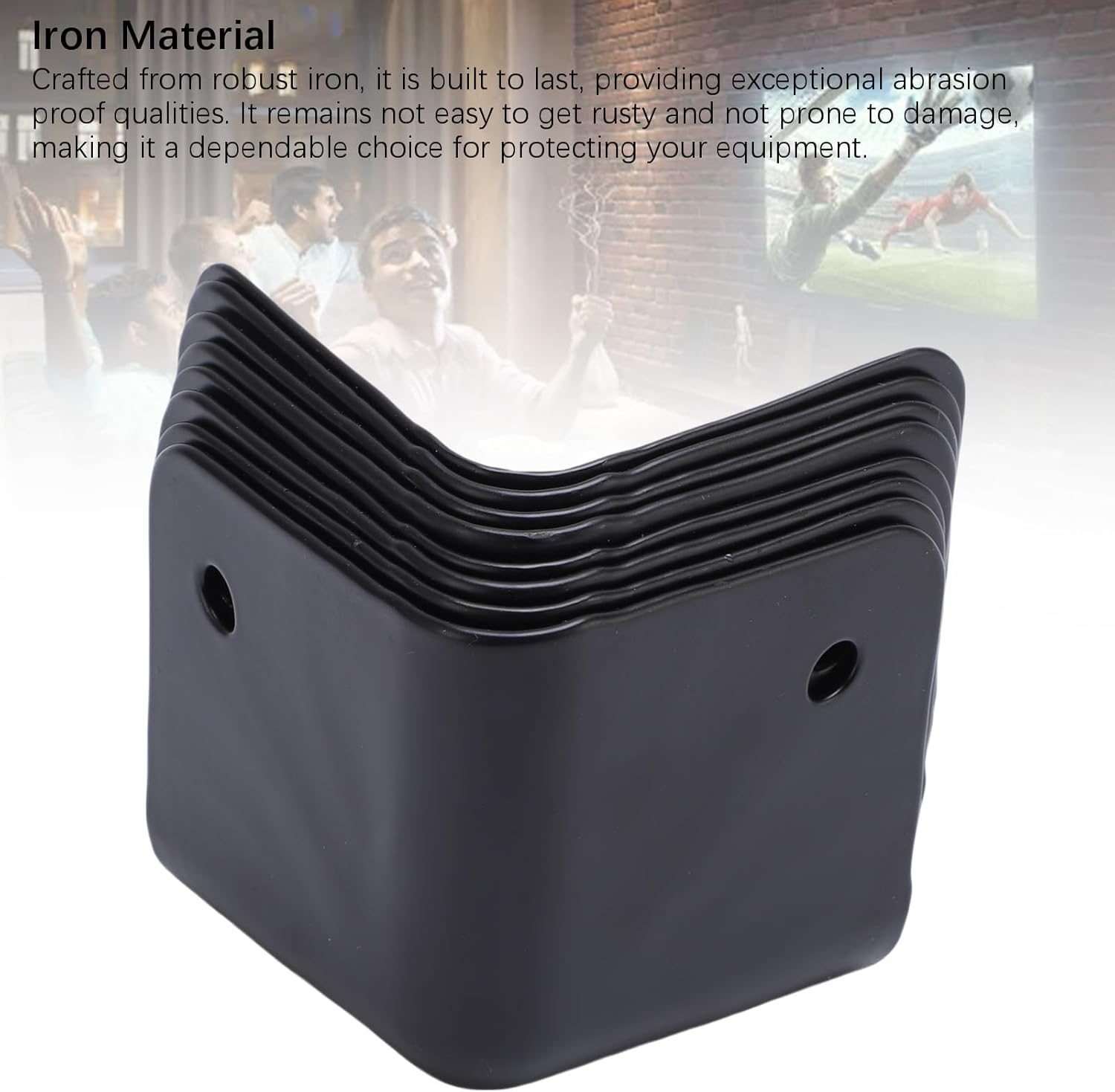 8Pcs Corner Protector, Speaker Cabinet Corners Protector, Amplifier Speaker Edge Safety Guard, Safety Guard Cabinet Furniture Corner Metal Bumpers image number 2