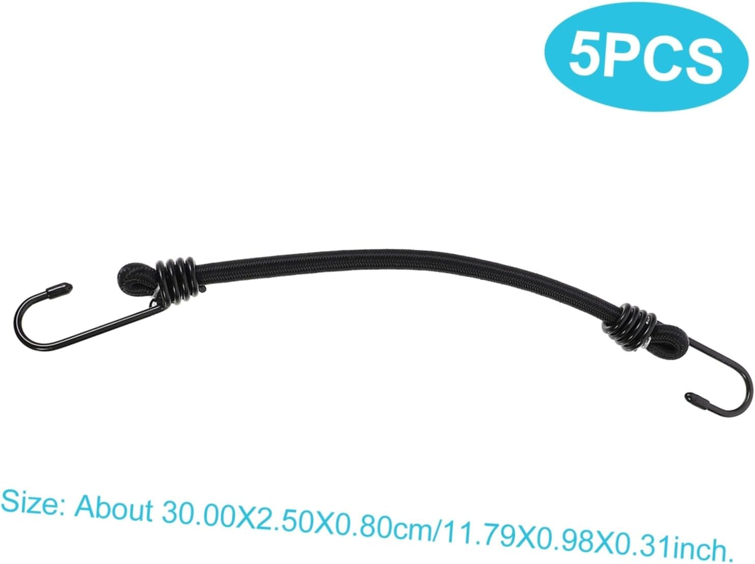 UKCOCO 5Pcs Strapping Hook Rope Elastic Bungee Cords Hooks Luggage Fixing Belt for Travel Gear and Cargo Fixed Belt image number 4