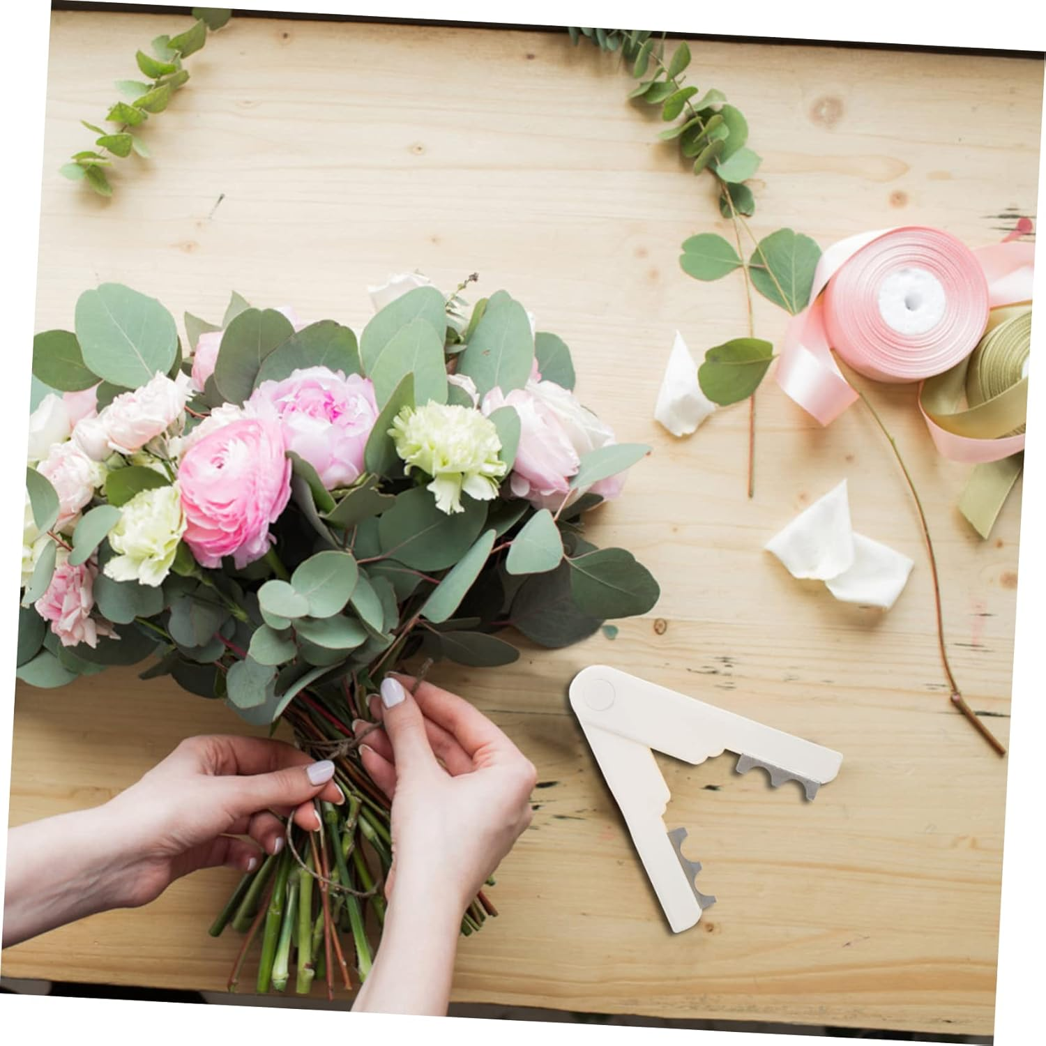 GALPADA Flower Punching Pliers Rose Thorn Stripping Tool Flower Bouquet Packaging Supplies Gardening Rose Thorn Stripper Thorn Remover Tools Flower Cutting Machine Miss Abs White Deburring image number 6