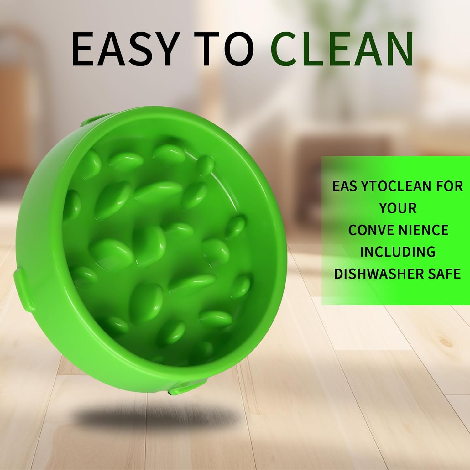 Slow Feeder Dog Bowl, Slow Eating Dog Food Bowl 20Cm X 5Cm, Plastic Slow Feeder Pet Bowl to Slow down Eating, Anti-Overeating, Healthy Eating Bowl image number 5