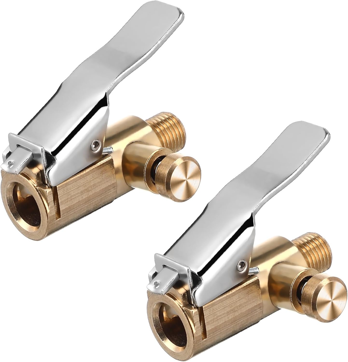 Sosoport 2Pcs Locking Tire Air Chuck Quick Connect Inflator Attachment for Car and Motorcycle Tires Straight Screw-On Air Chuck Compatible with and Bike Accessories image number 3