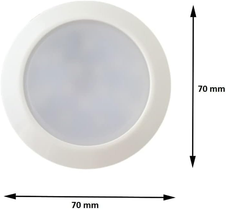 Marvix 4 X LED 12V 24V Spot Lights White Surface Mounted Downlights Dimmable IP66 Waterproof Caravan, Motorhome, Campervan, Boat Lighting