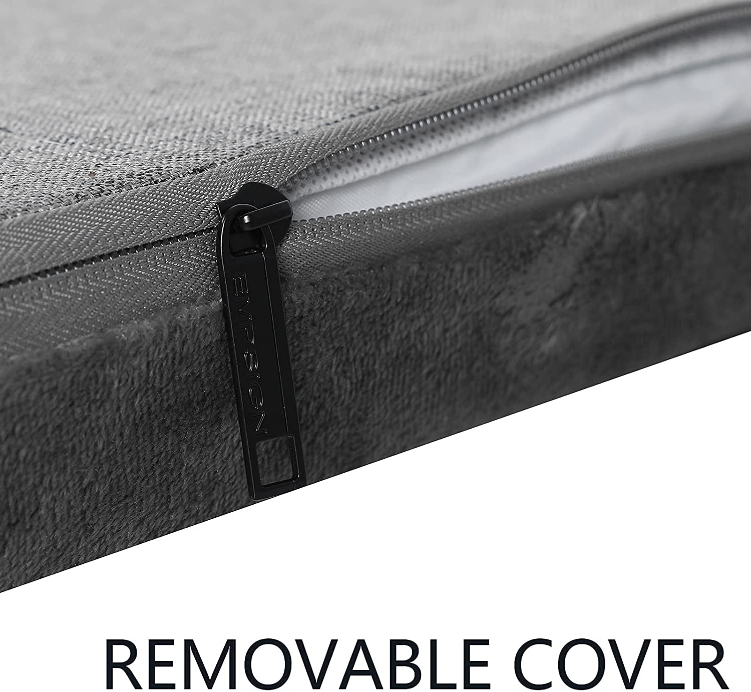 EMPSIGN Stylish Dog Bed Mat Dog Crate Pad Mattress Reversible (Cool and Warm), Water Proof Linings, Removable Machine Washable Cover, Firm Support Pet Crate Bed for Small to Xx-Large Dogs, Grey image number 2