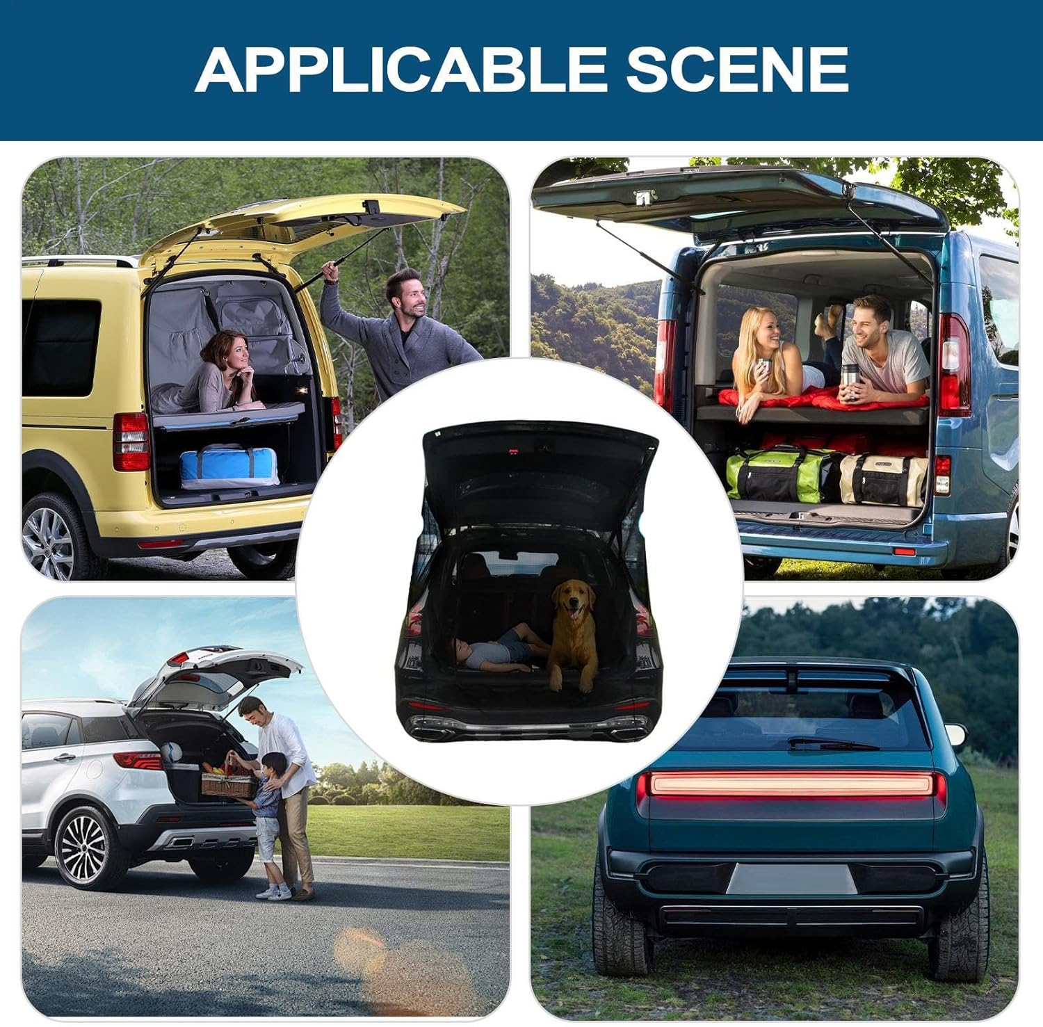 Tent Tailgate Shelter - Car Awning Camping Sun Shelter | Car Awning Tent | Anti-Gnat Mesh Cover Ventilation for Tailgate Setups Toilet Privacy for Beach Roadside RV Truck Bed Long Travel - 185X205Cm image number 5