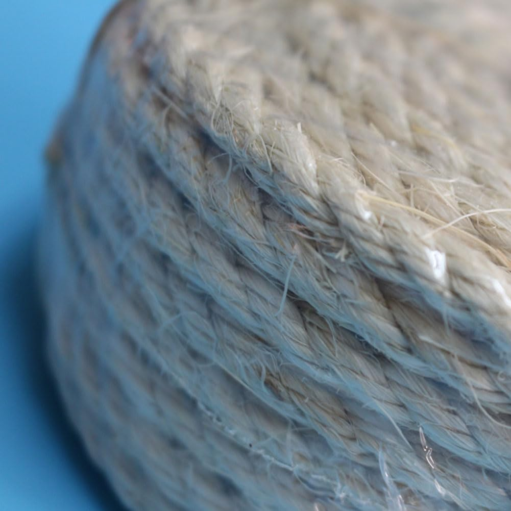 Sisal Rope for Cat Scratching Post, Natural Sisal Rope, Scratching Rope for Decorating Scratching Posts for Cats, Decorating Houses, Gardens, Flower Pots, Guardrails, 6 Mm X 20 M image number 6