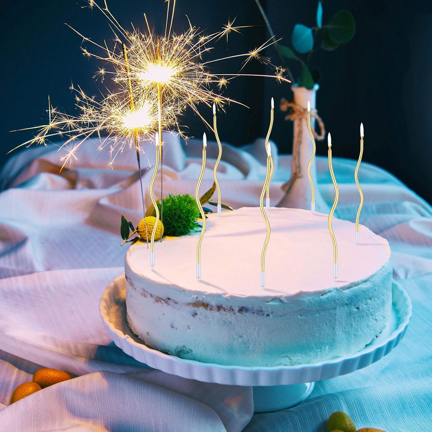 Luter Birthday Candles Cupcake Candles for Birthday Wedding Party Decoration (Gold) - Gold image number 3