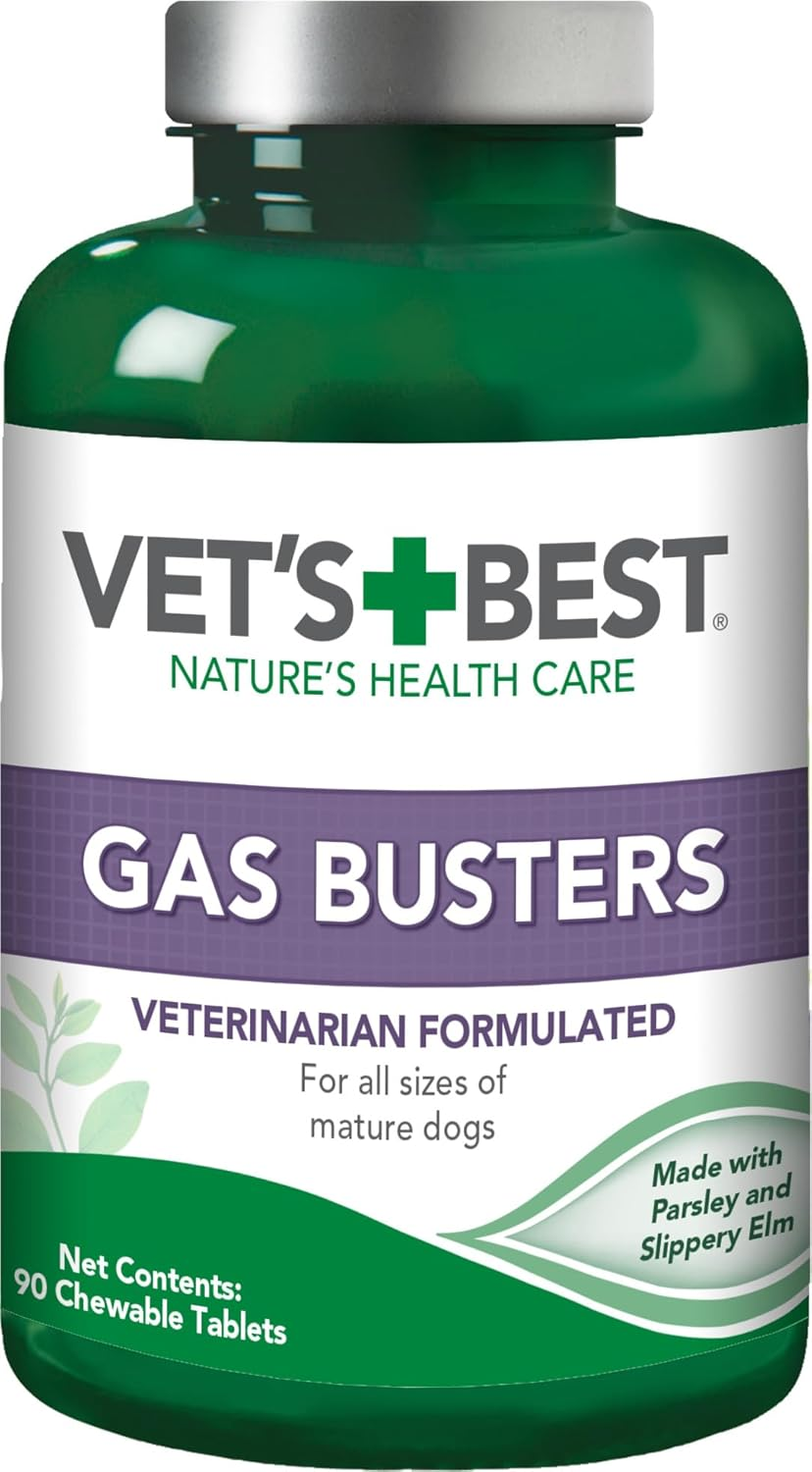 Vet'S Best Gas Busters Dog Supplements | Gas, Bloating, Constipation Relief and Digestion Aid for Dogs | 90 Chewable Tablets image number 4