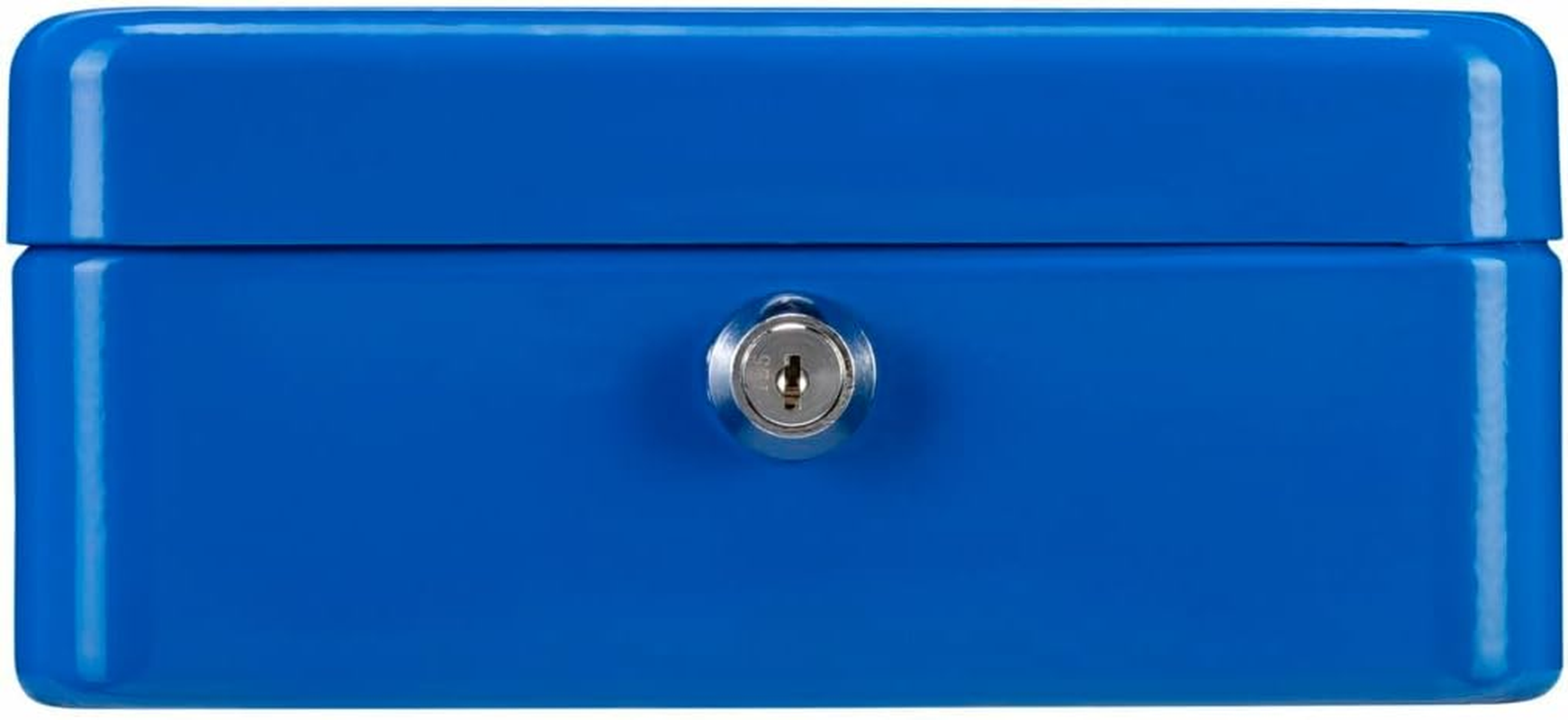 Burg-W&auml;chter Money Box Lockable with Key and Hard Money Insert, Sheet Steel, Money 5020, Blue