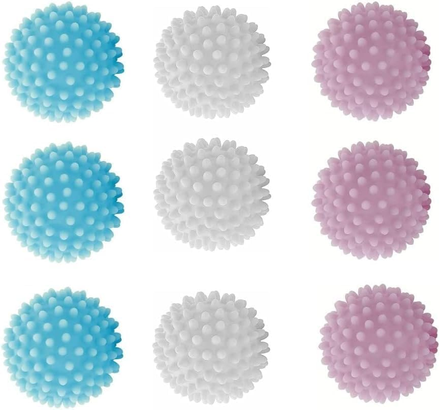 Anti-Static Fabric Laundry Washing Balls, 9Pcs anti Static Dryer Drying Balls for Laundry,Anti Static Tumble Dryer Ball,Dryer Balls Laundry anti Static,Clothes Dryingandfluffing Fabric Softener Ball image number 2