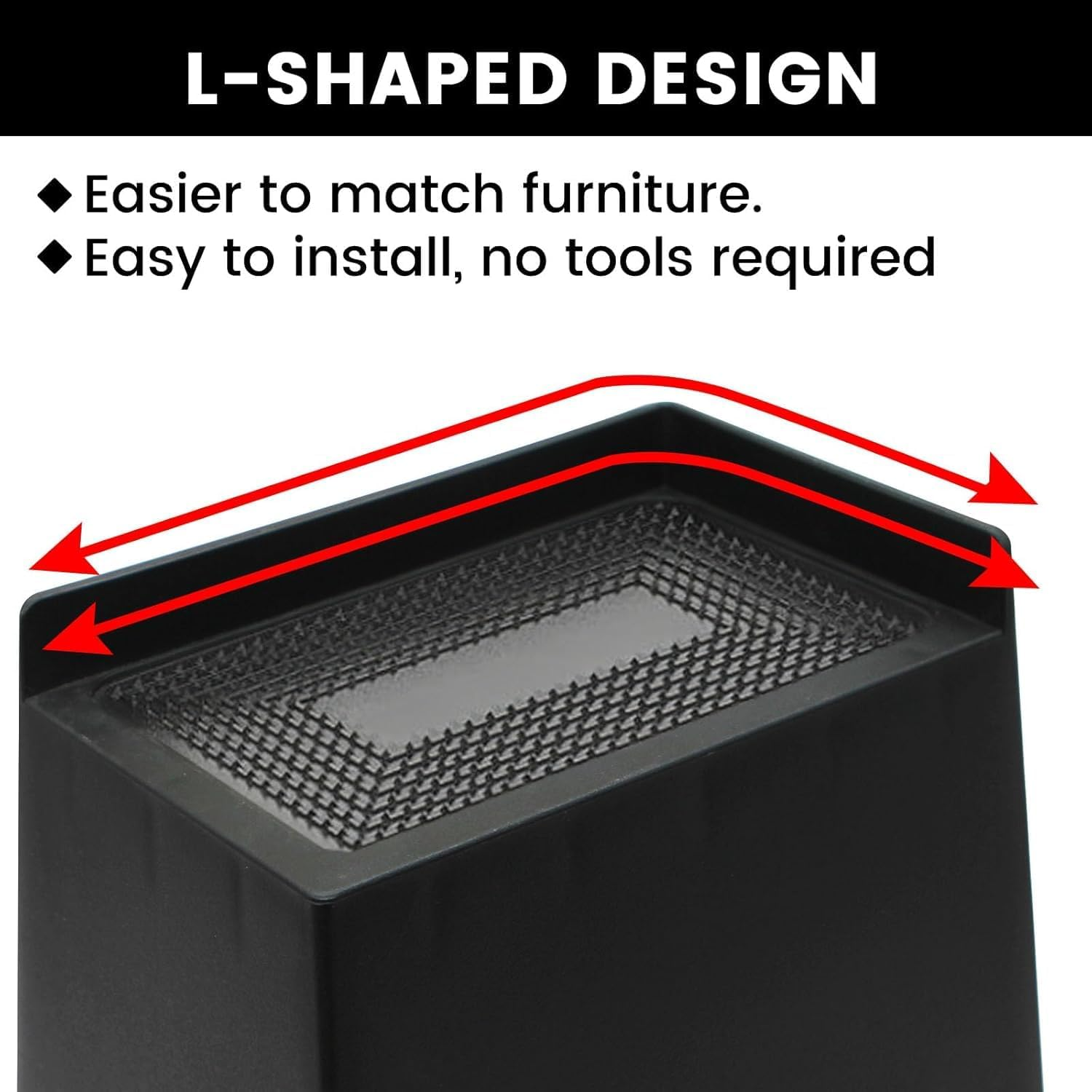 MQFORU Bed Risers 5 Inch Heavy Duty, Oversided Furniture Risers Supports up to 6,000 Lbs, Sofa Risers for Desk, Table, Couch, Black, Pack of 4 image number 4