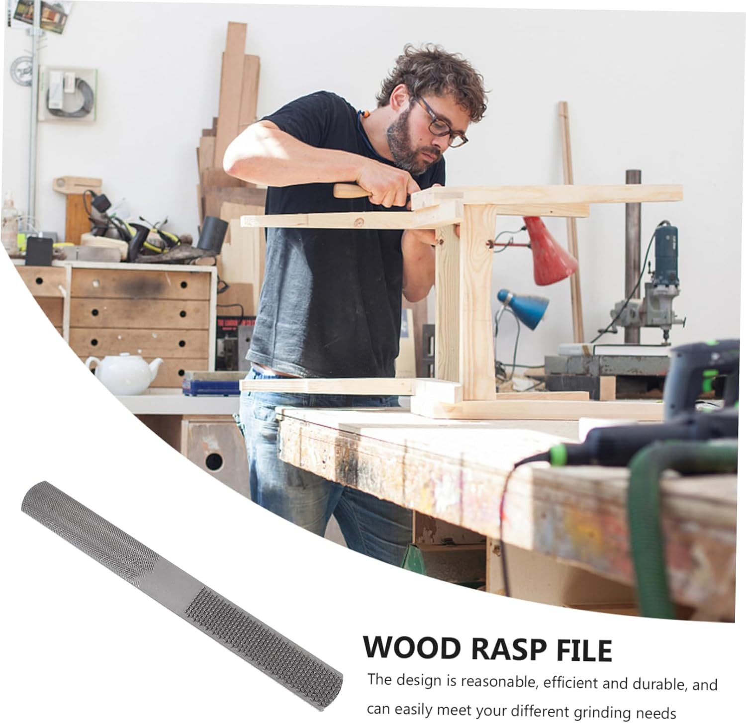 ARTIBETTER 4 in 1 Wood Polishing Tool Set Professional Rasp File for Woodworking Metal Crafting Ergonomic Anti-Slip Handle for Carpenters Diy Enthusiasts image number 1