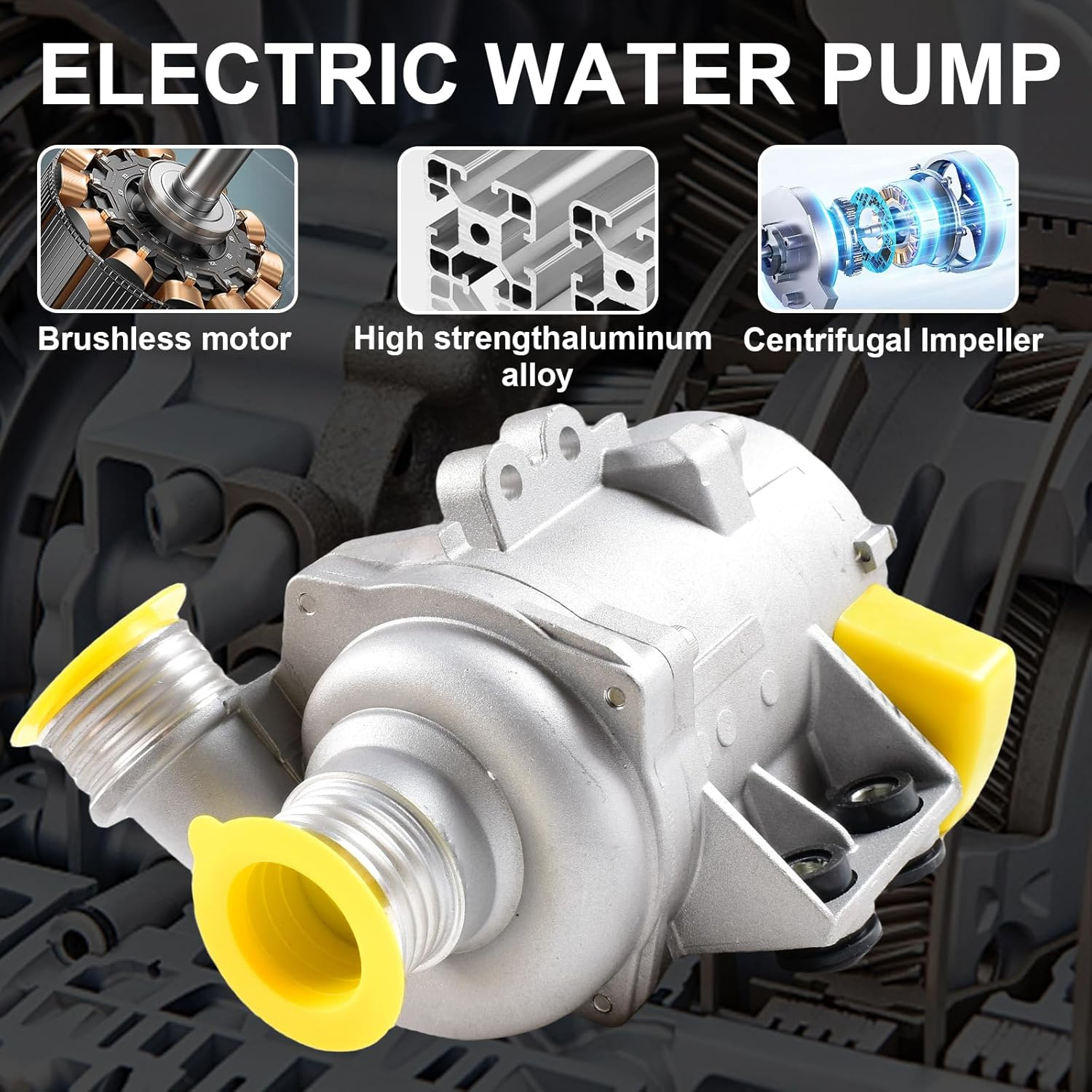 DOFOCH 11517563183 11517586925 Electric Engine Water Pump and Thermostat W/Bolt Compatible with BMW X3 Z4 X5 E90 328I 323I 128I 528I OE# 11517586924 11517546994 11517521584 image number 5