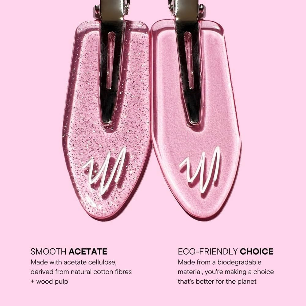 Mermade Hair No-Crease Clips 6-Pieces, Pink image number 5