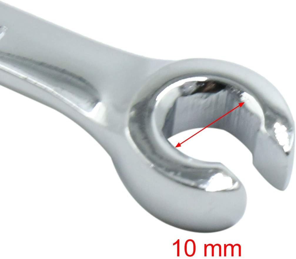 Uxcell Repair Tools Auto Anti-Slip Double Ended Flare Nut Wrench 8Mm X 10Mm