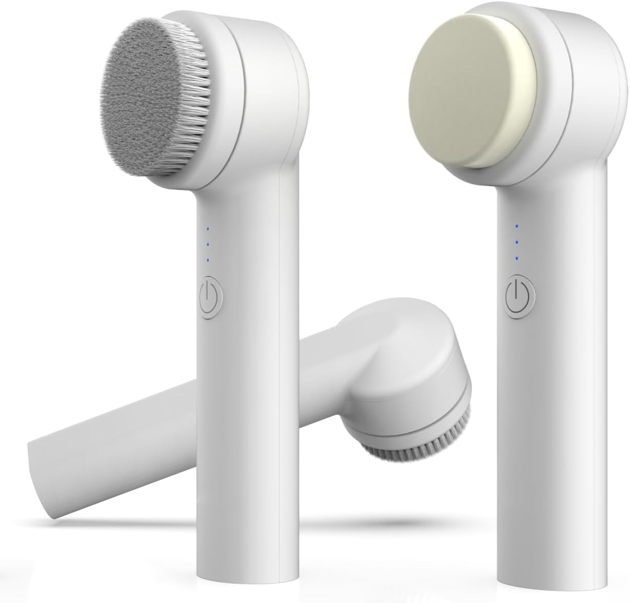 DOCOCO Facial Cleansing Brush, Face Scrubber, IPX6 Clean Exfoliate Massage Skin, 3 Replaceable Heads image number 1