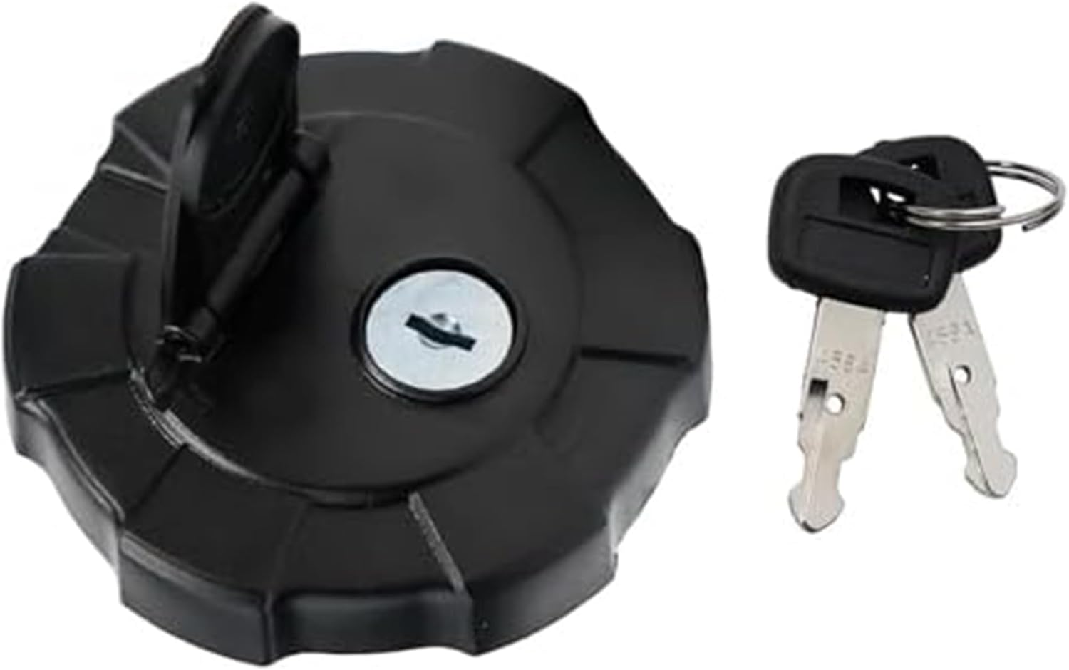 Clynex Fuel Cap Excavator Oil Tank Cover with 2 Keys Replacement, for Kubota, SVL75-2 KX91-3S U35- RD411-51122 Automotive Heavy Equipment Fuel Lid image number 1