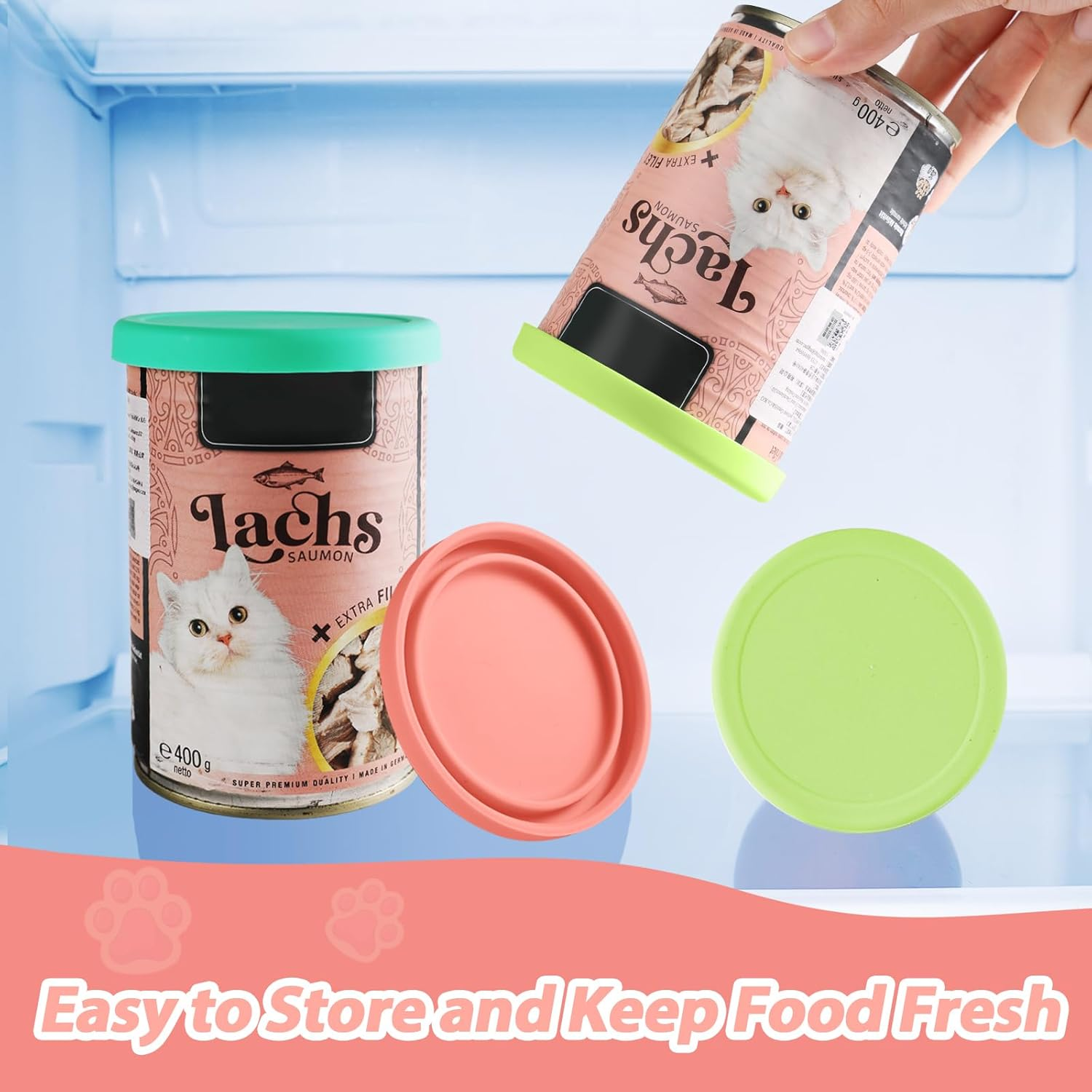 Webake Can Lid Silicone Cat Food Lid Pet Food Can Lid Silicone Lid for Cans image number 6