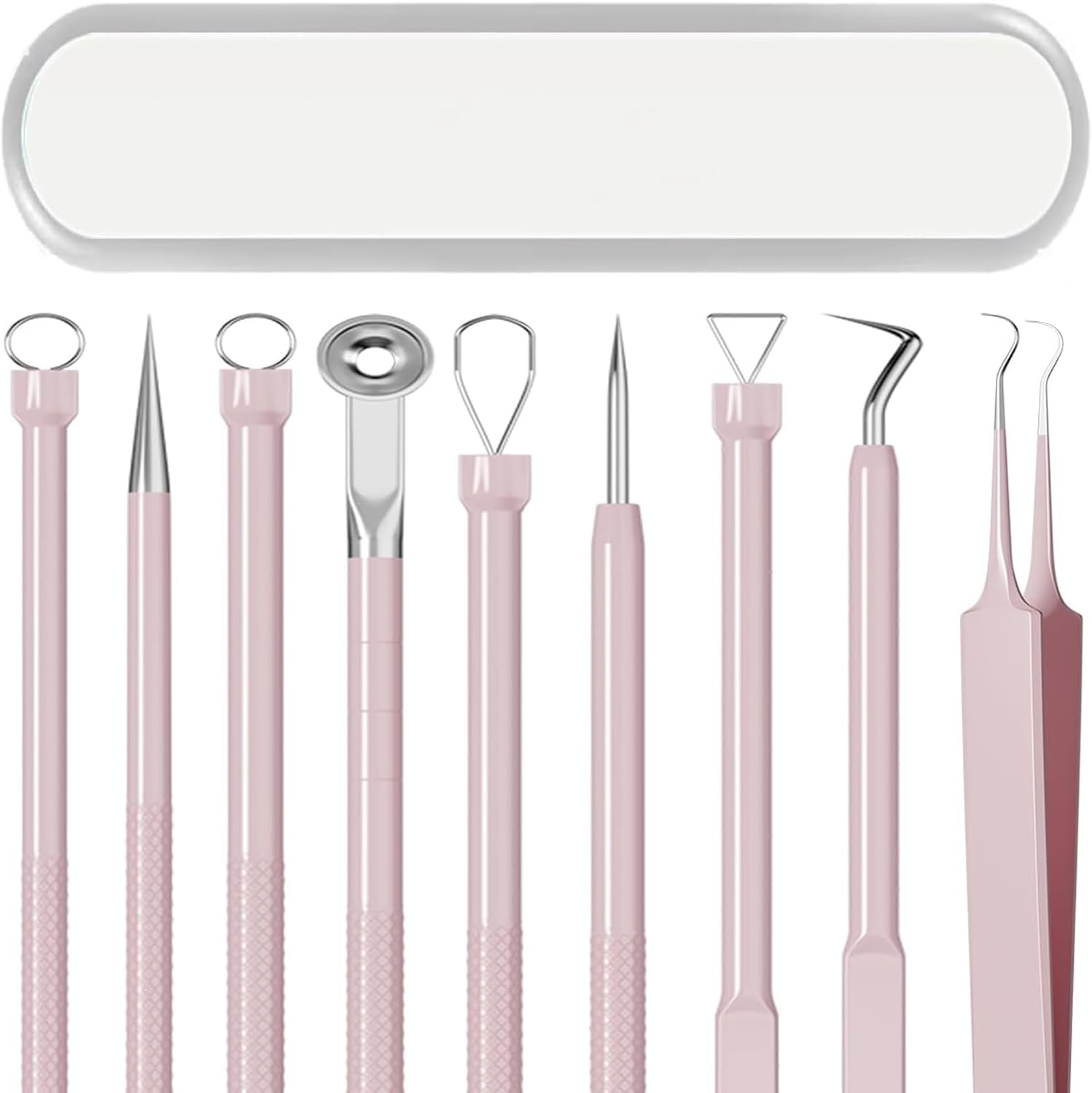 5 PCS Pimple Popper Tool Kit Blackhead Remover Tools, Acne Tools, Black Head Remover for Face, Risk Free Treatment Pimple Extractor with Tweezers,Premium Stainless Steel image number 2