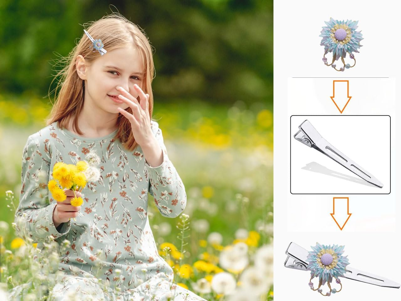 Pack of 20 Entebill Hair Clips Silver Hair Clips 5.5 Cm Hair Clips Hairdressing Alligator Clips Metal Hair Clips for Hair Clips Women'S Clips Hairdressing Salon Girls Hair Styling DIY image number 2