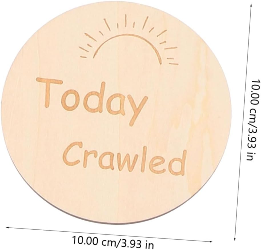 Double-Sided Engraved Rainbow Baby Growth Recording Cards 13Pcs Set Newborn Monthly Milestone Commemorative Memory Photo Props for Infant Birthday image number 5