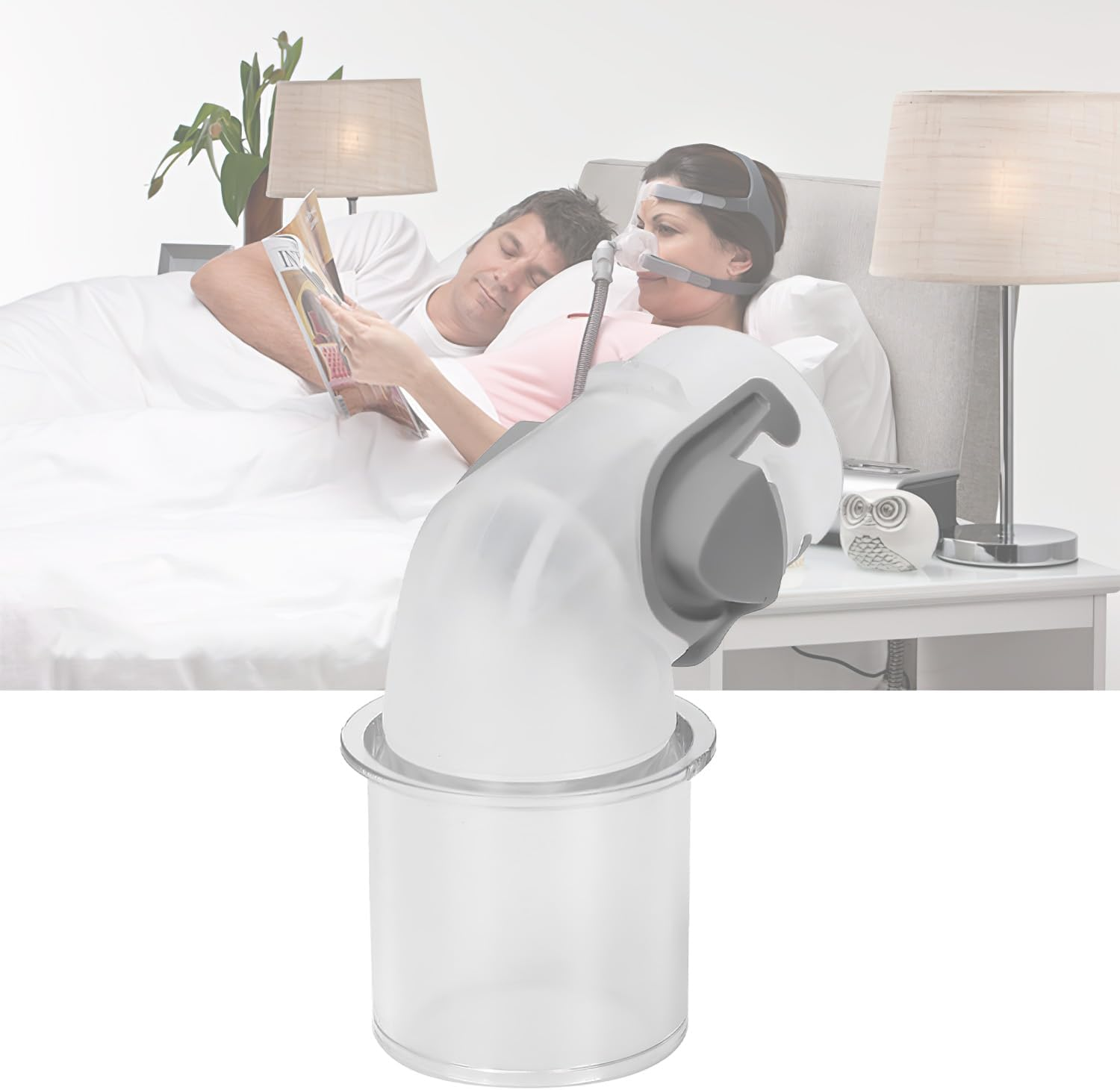 Replacement Elbow Connector for Resmed Mirage FX, Mirage FX Elbow, Replacement Elbow Connector Assembly Accessory Fit for Mirage FX Nasal Guard. image number 2