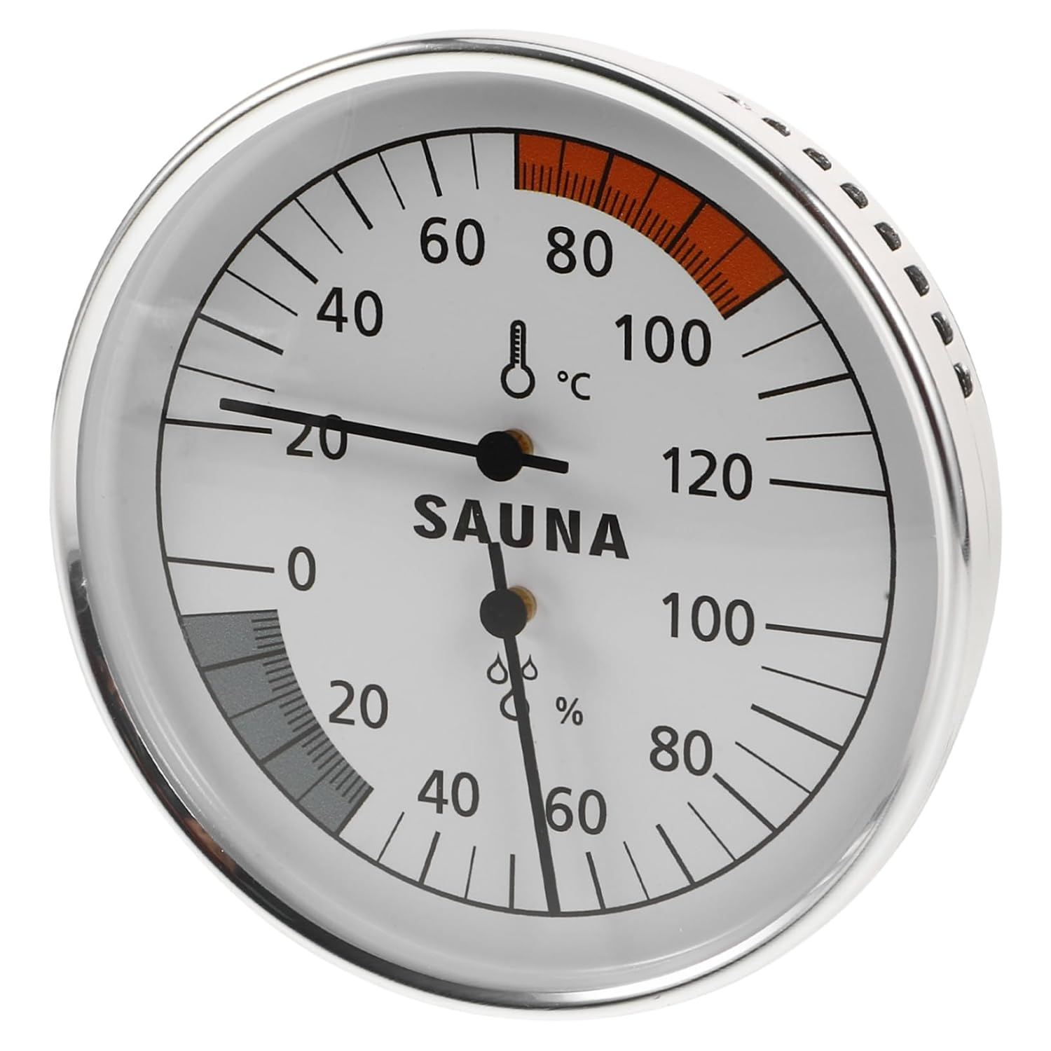 Sauna Temperature Humidity Dual-Use Indoor Hygrometer with High-Precision Sensor Wall Hanging Design for Steam Rooms and Sauna Monitoring