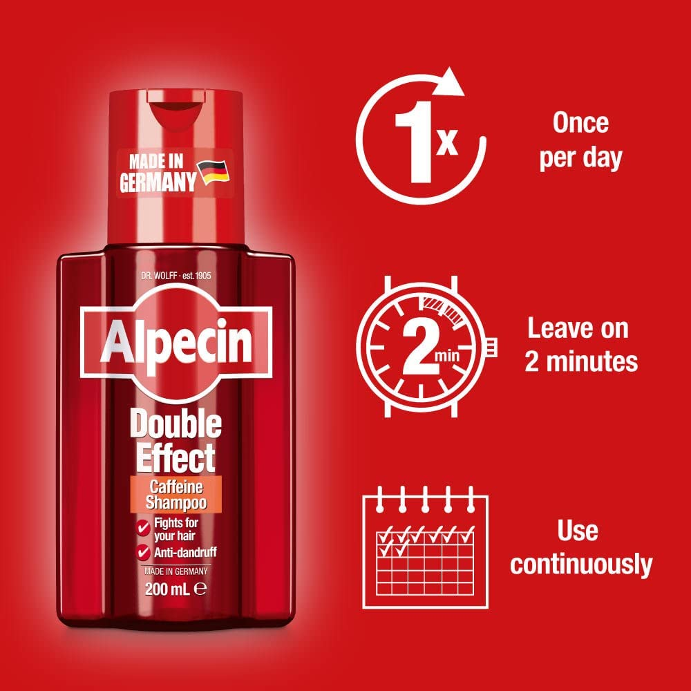 Alpecin Double Effect Caffeine Shampoo - against Oily Dandruff, 200Ml