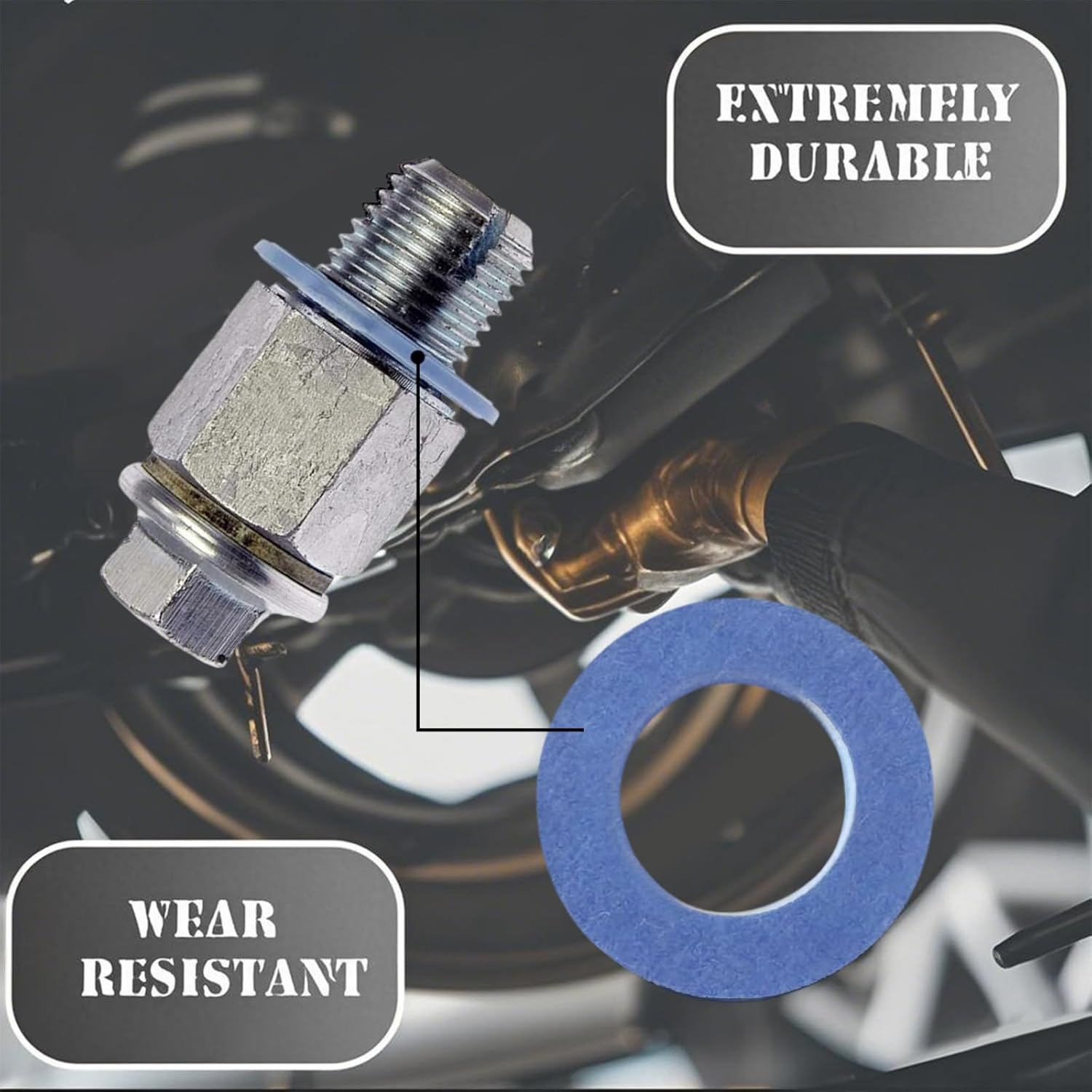 20PCS Oil Drain Plug Gaskets, Aluminum Crush Washer Seals for Toyota Lexus Scion, 12Mm Hole, Fits OE# 90430-12031, Engine Oil Pan Drain Plug Washer Kit image number 2