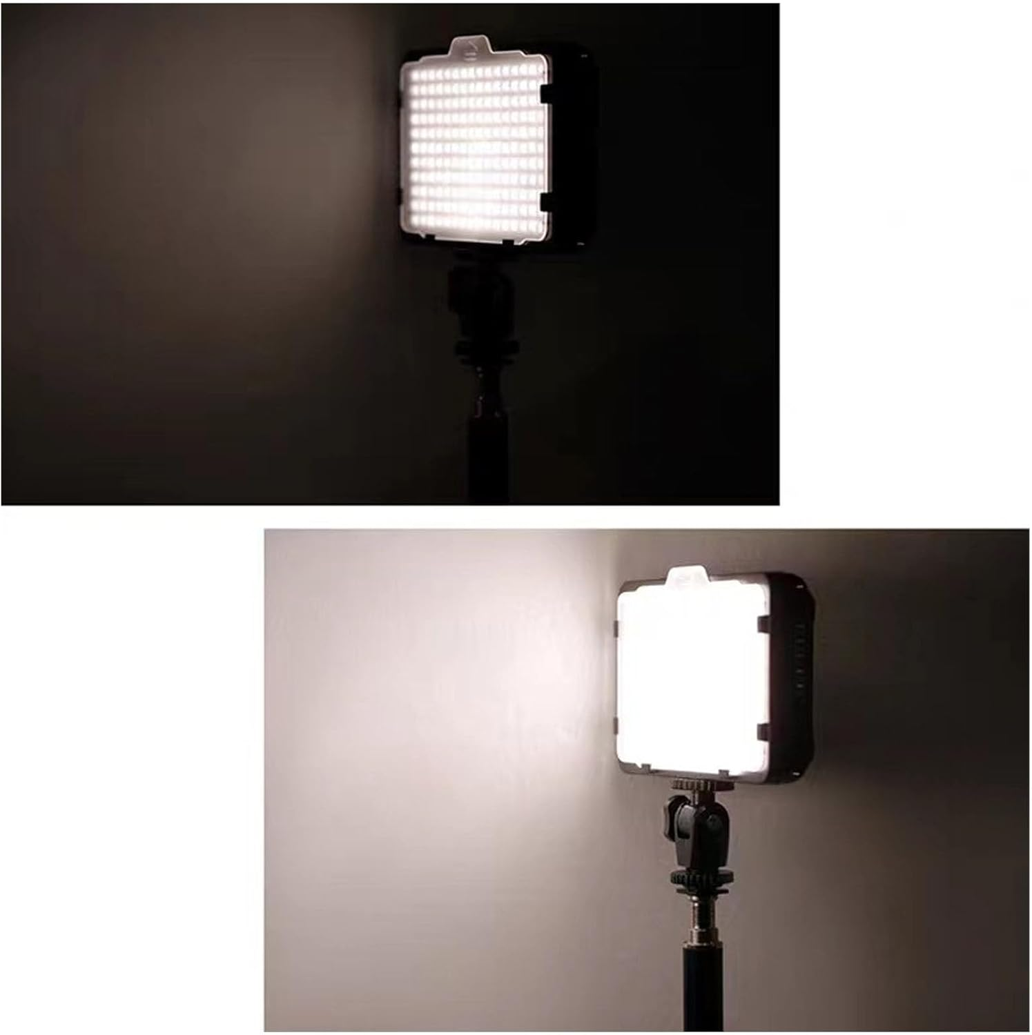 Dimmable LED Video Light 11W 5600K Flat Panel Photography Lighting with Color Cards Fill Light for Live Streaming Video Recording