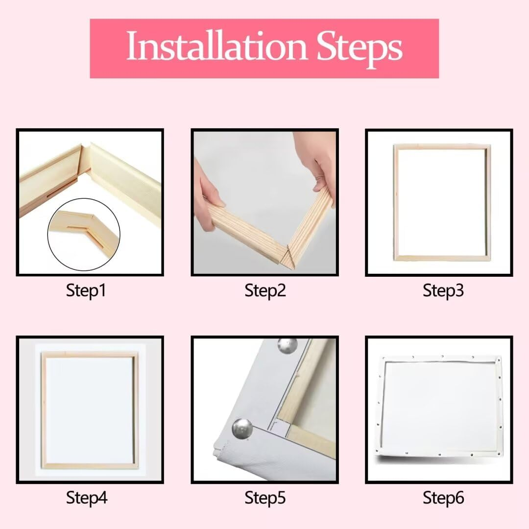 Two White Cats Painting Cute Animal Pet Paint by Number Kits 16 X 20 Inch Blue Window ,Flowers Digital Canvas DIY Oil Acrylic Painting for Kids Adults Beginner with Brushes Nordics Gift(Diy Frame) image number 5