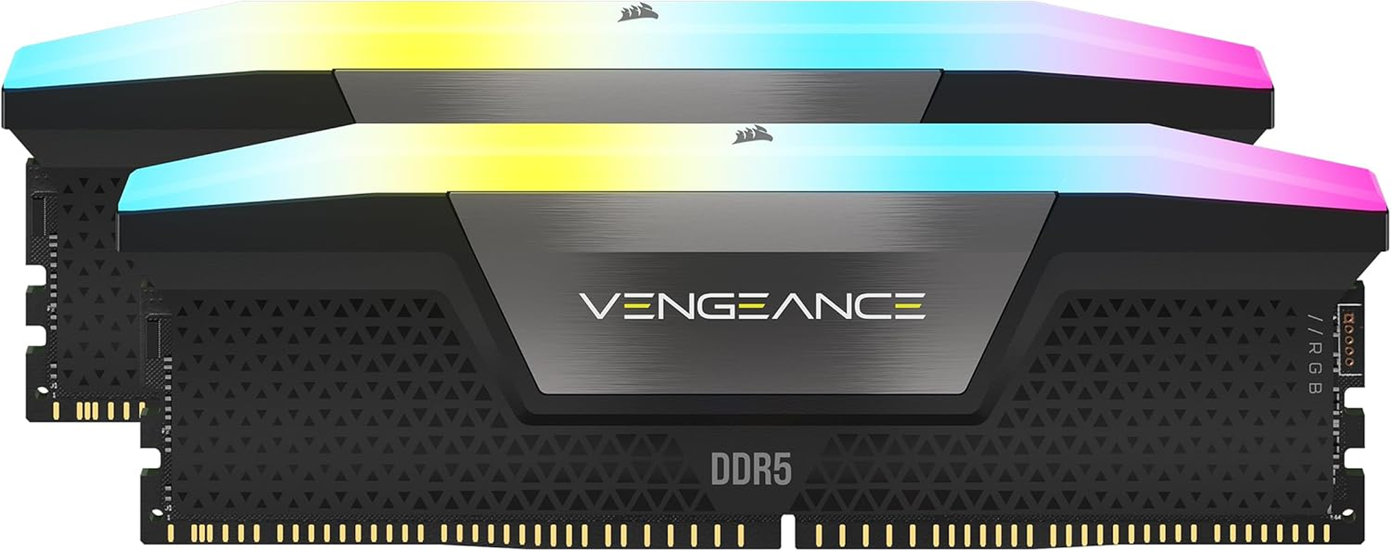 CORSAIR Vengeance RGB DDR5 Light Enhancement Kit &ndash; 2X Modules &ndash; 0GB RAM &ndash; CORSAIR Icue Compatible &ndash; Black image number 1