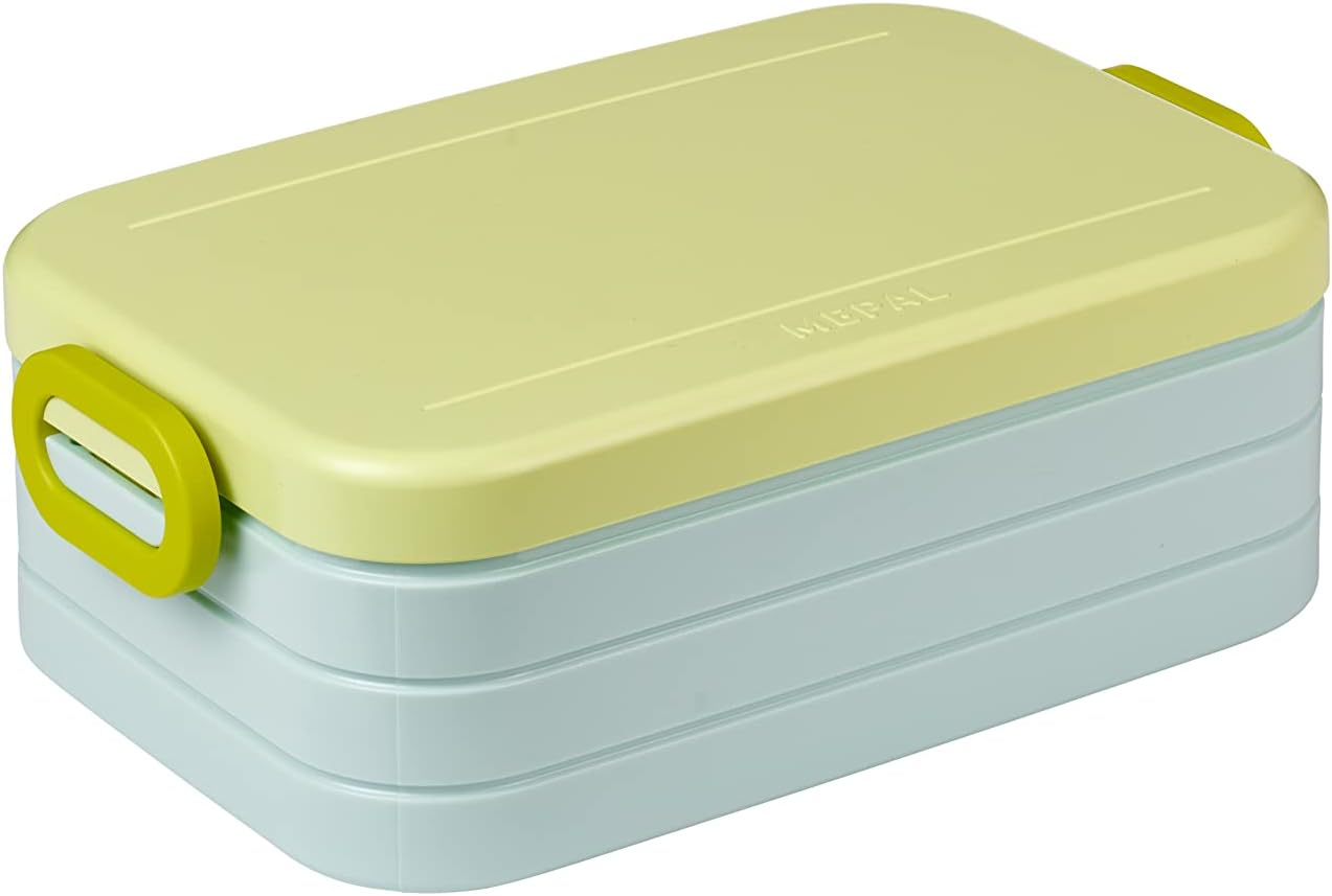 Mepal Take a Break Bento Lunch Box Large &ndash; Nordic Sage Bpa-Free Food Container with Removable Compartments, Fresh Seal Sandwich Box, Reusable Lunchbox for School, Office & Travel, Made in Holland