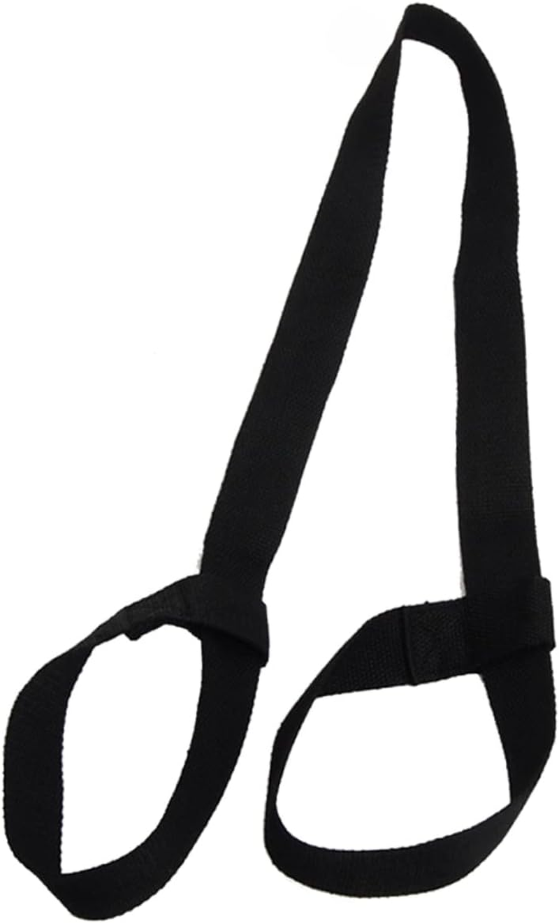 KOMBIUDA Adjustable Yoga Mat Strap - Exercise Carrying Strap for Workout Mats - Yoga Accessories - Black Suspenders for Fitness and Sports