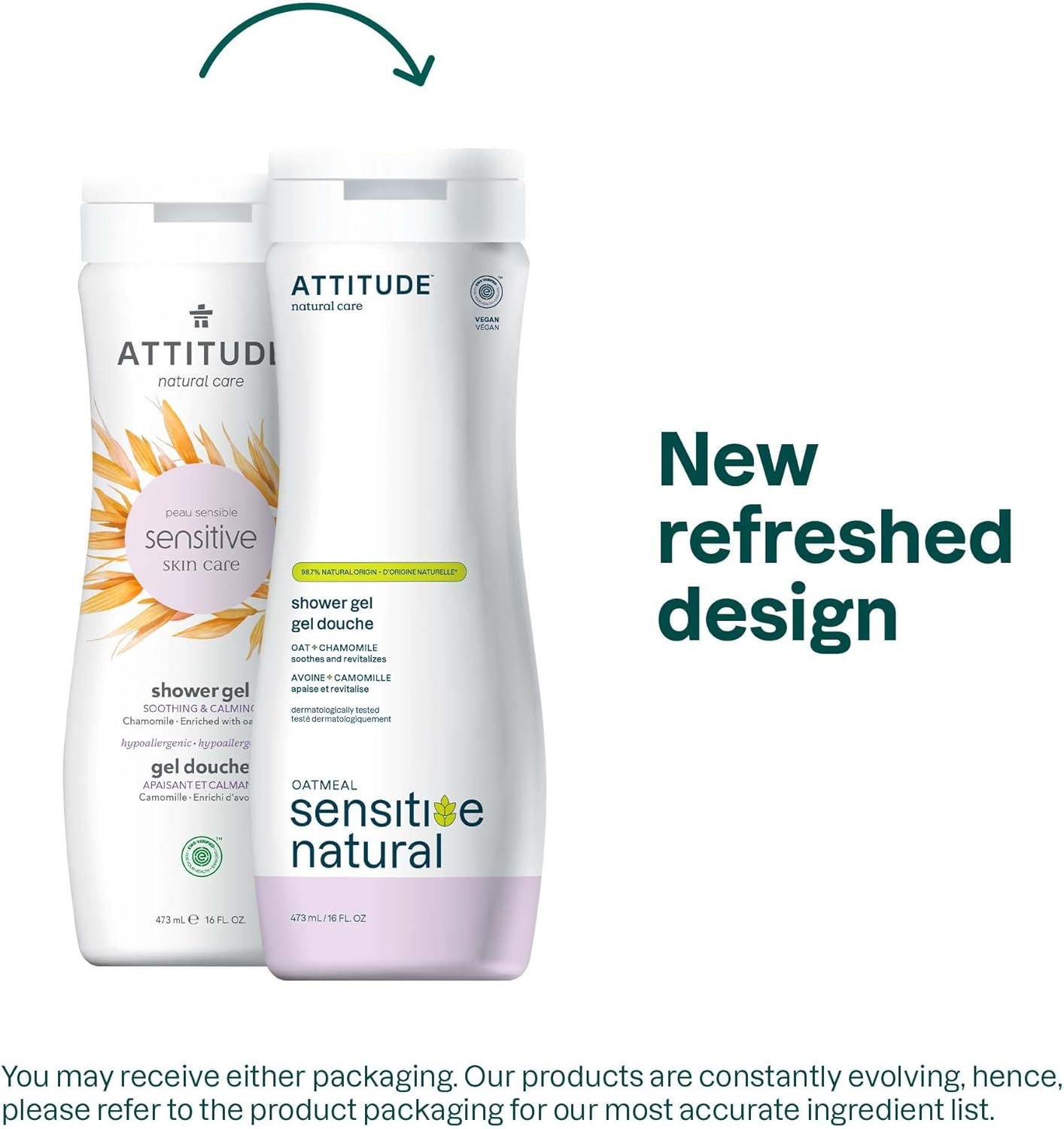 Attitude Sensitive Skin Shower Gel Soothing & Calming Chamomile - 16 Fl Oz image number 2