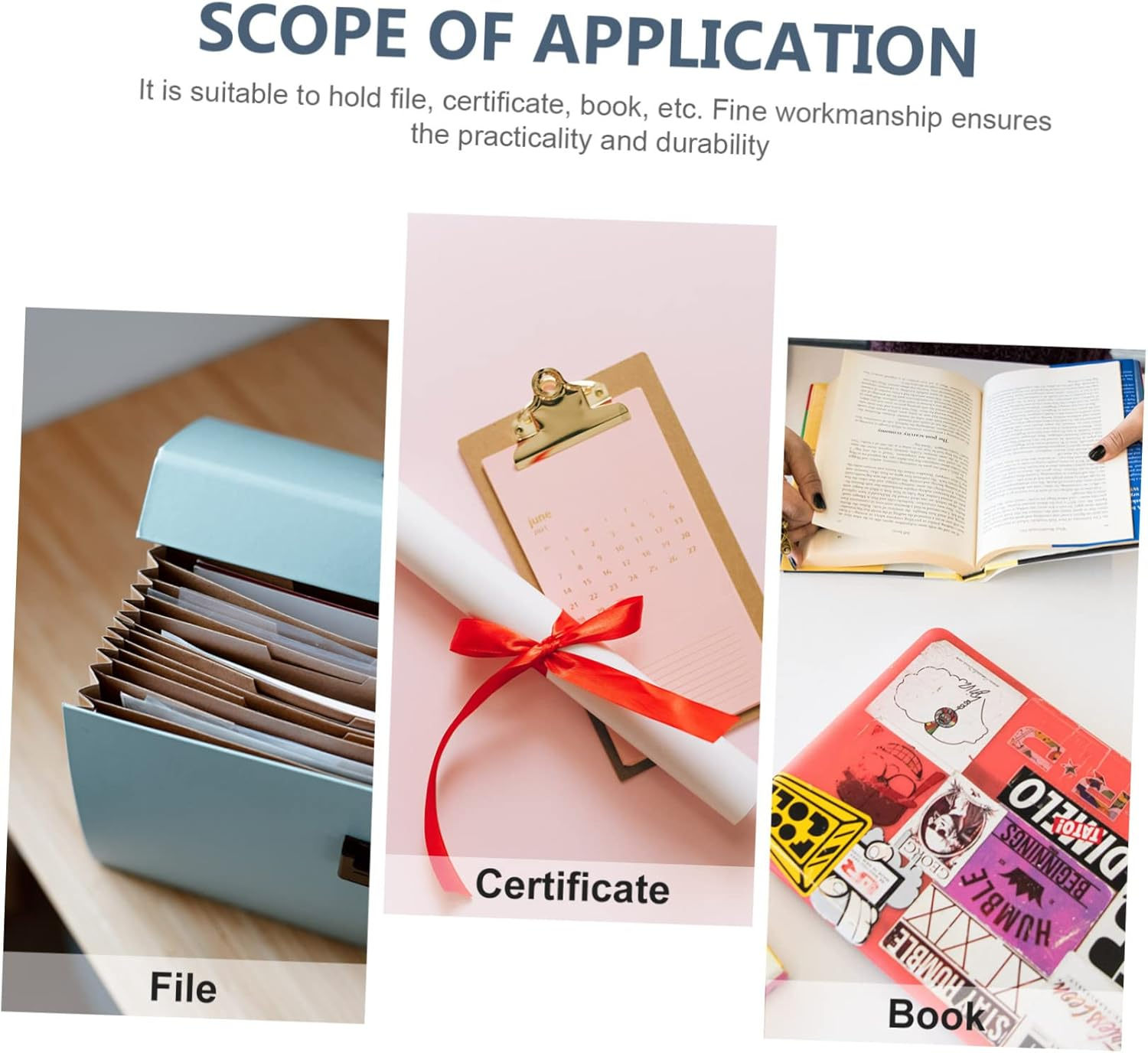 CTIRCHIU 1Pc Portable File Bag Durable Document Holder for Certificates and Files Multifunctional Organizer for Home and Travel Lockable Storage