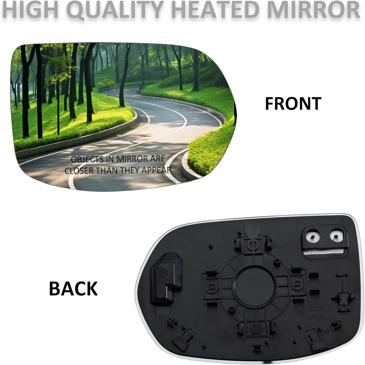 Right Side Mirror Replacement for Honda CRV 2017 2018 2019 2020 2021 2022 - Right Side Mirror Glass, Rear View Mirrors Glass with Power Heated image number 2
