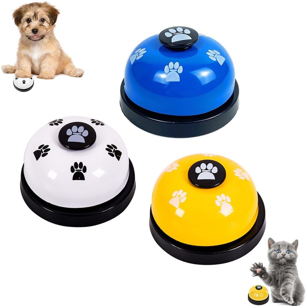 Anicy Pack of 3 Cat Bell Dog Bell - Table Bell, Table Bell, Pet Training Bell for Communication during Pet Training, Cats and Dogs image number 5