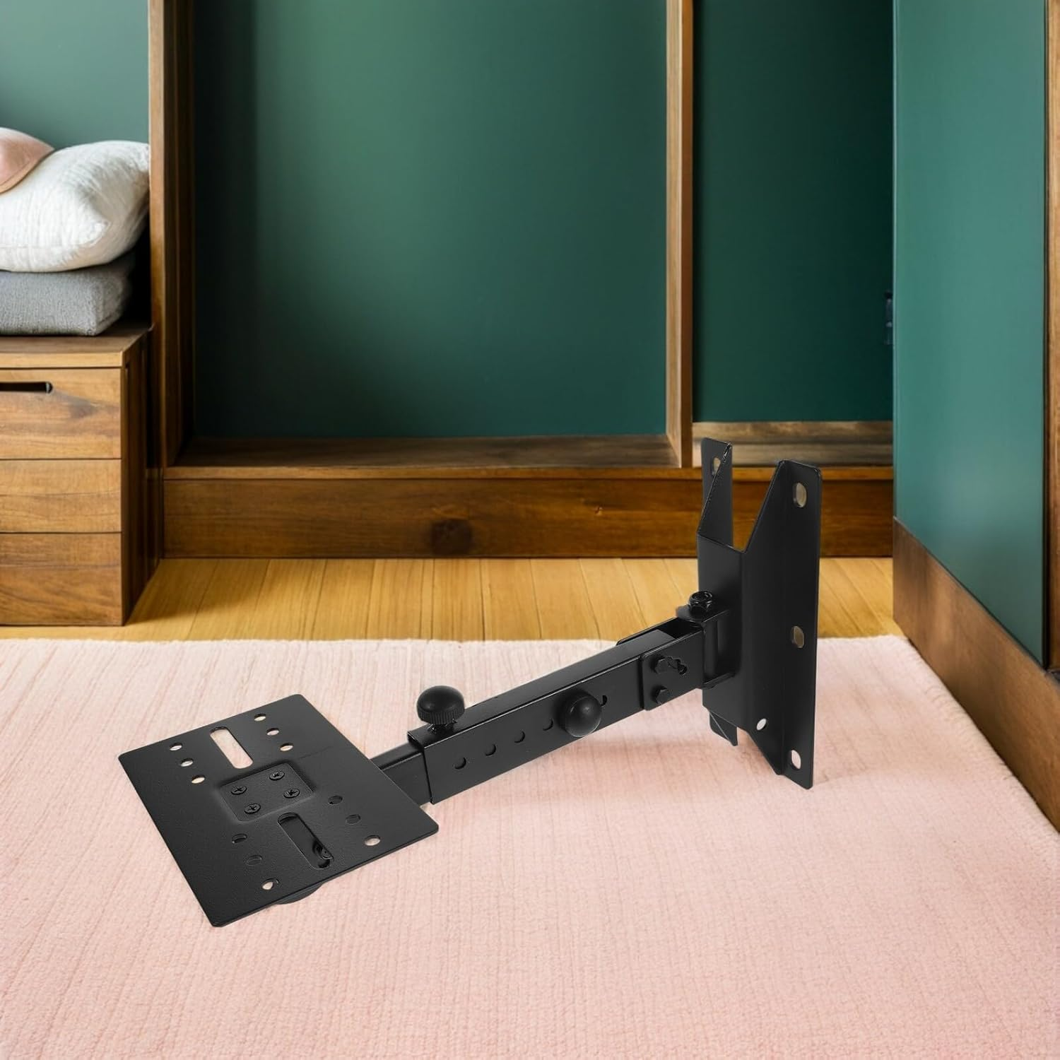 Gadpiparty Heavy Duty Metal Speaker Mount Wall Bracket with Extendable Arm Universal Wall Mounted Speaker Holder for Ktv Room and Home Audio System Support image number 1