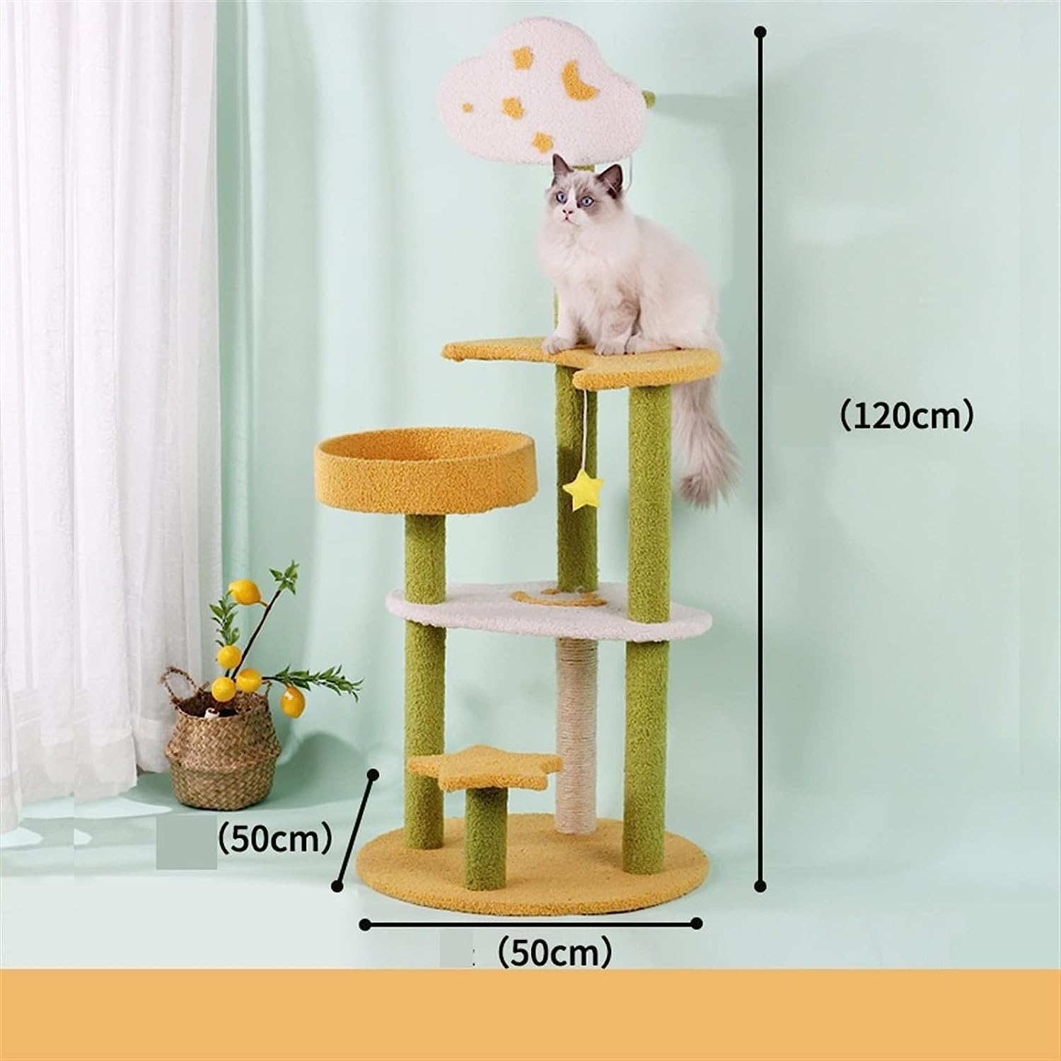Cat Tree Wear Break Cat Climbing Frame Kitten Integrated Cat Tower Scratching Column Big Cat Scratching Board Cat Condo image number 3