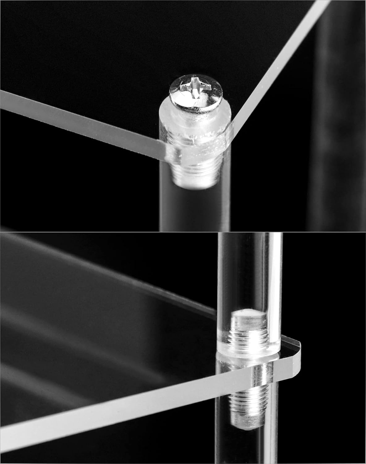 QWORK&reg; 5-Tier Acrylic Display Stand, Transparent Acrylic Display Riser Shelf for Figures, Jewellery, Cupcake, Lipstick, Nail Polish, Spice, 30 X 32 X 25 Cm image number 5