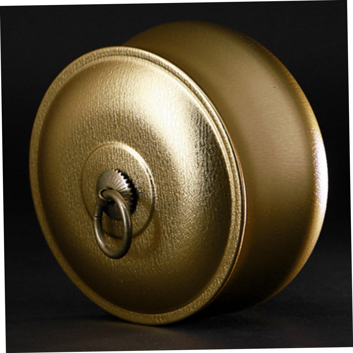 Hoement 2Pcs Mini Portable Iron Tea Storage Jar Sealed round Box for Tea for Home Use Compact Design for Easy Carrying and Storage Golden image number 1