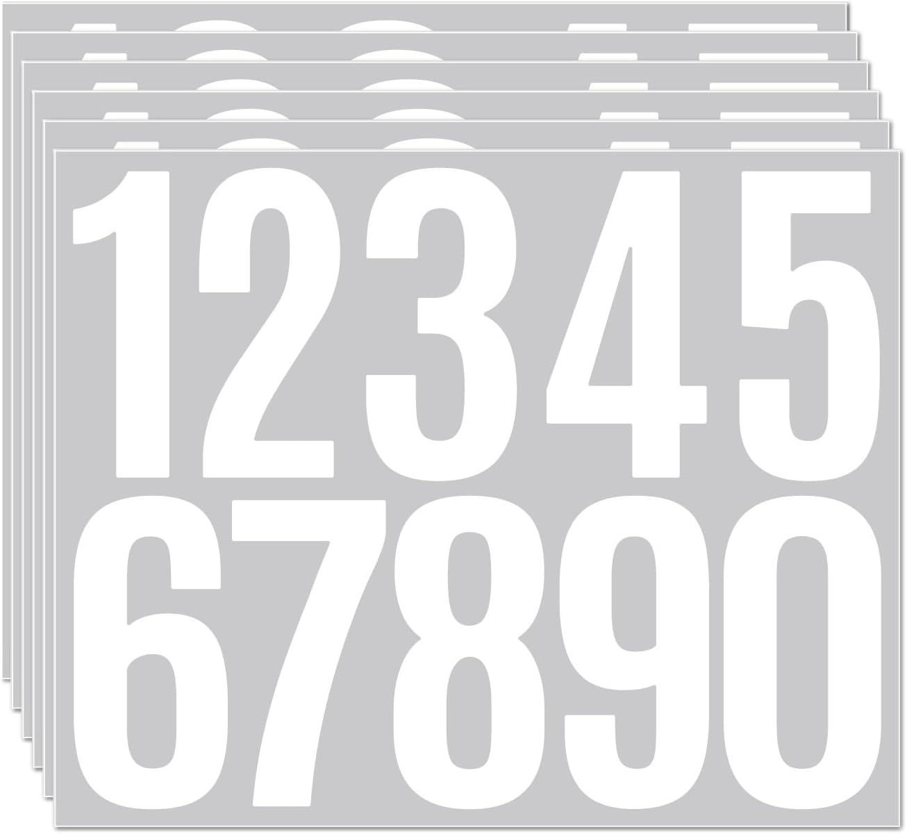 6 Sheets Mailbox Numbers Stickers, 3 Inch Self Adhesive Vinyl Waterproof Letter Stickers, Large Decals House Numbers for Signs Cars Doors Business Address Number, Classroom Decor, Door - Blue image number 6