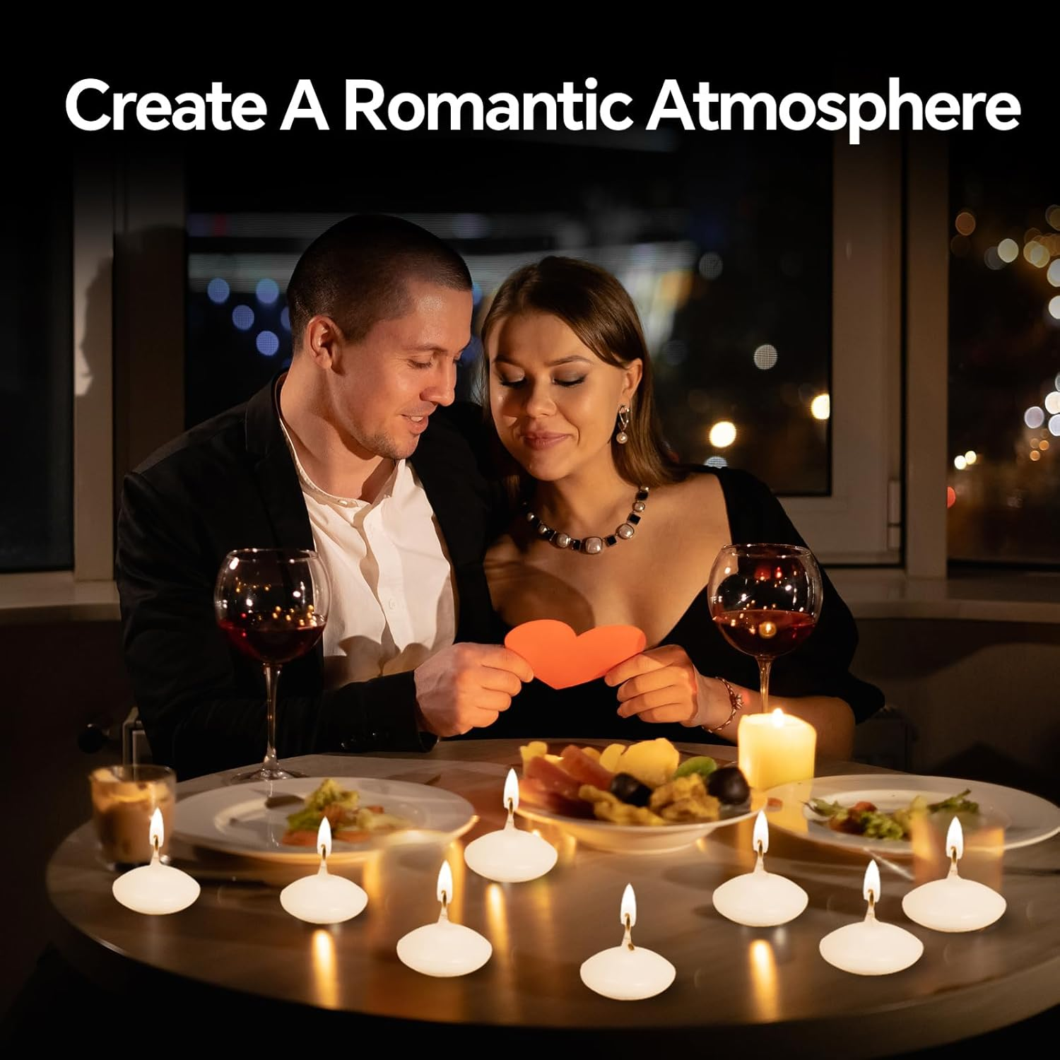 Pack of 42 Floating Candles, White: 3.7 X 1.6 Cm, Smokeless Floating Candles, Fragrance-Free, Decorative Floating Candle, Unscented, for Wedding, Dinner, Christmas, Valentine'S Day, Pool image number 2